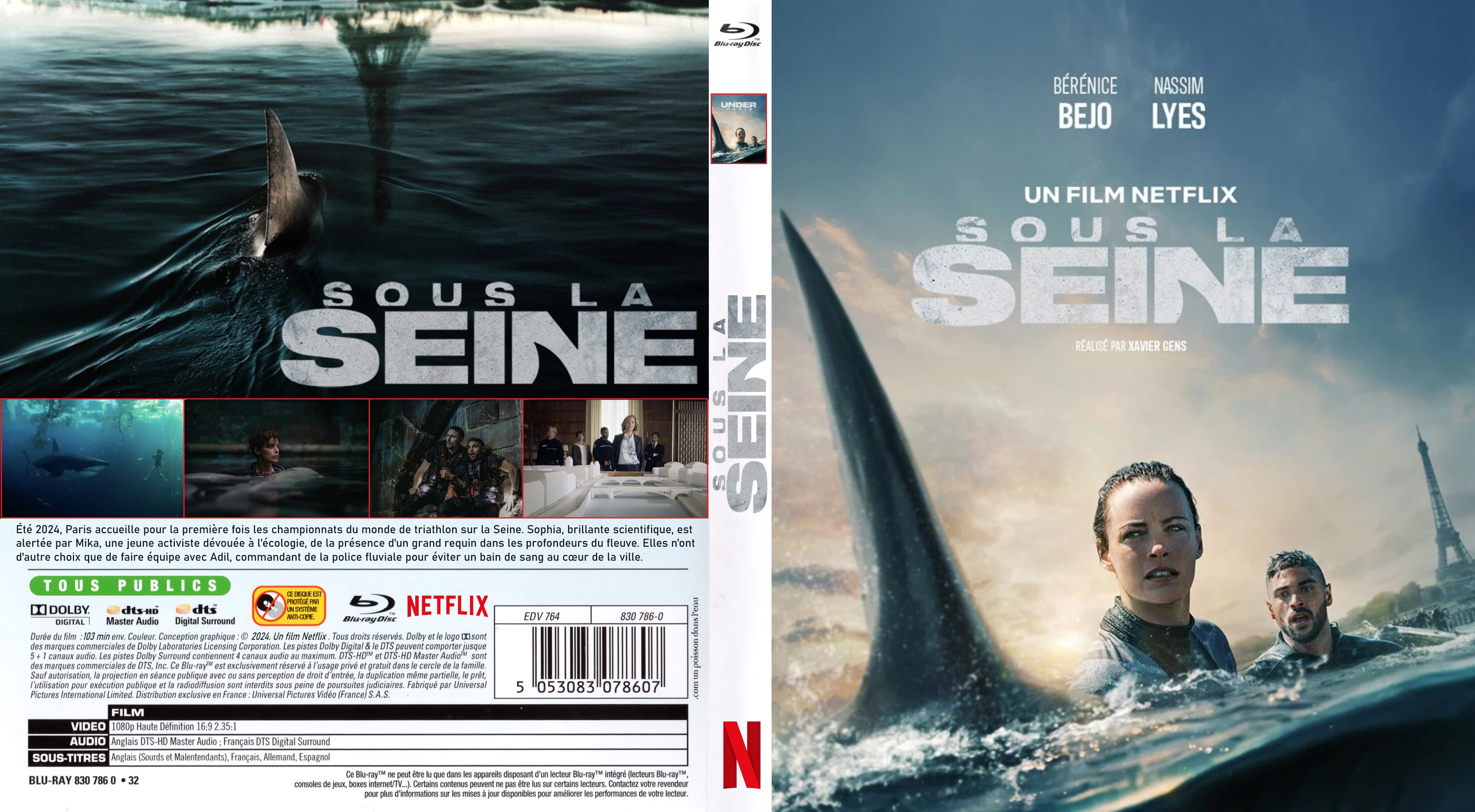 Jaquette DVD Sous la seine custom (BLU-RAY) v2