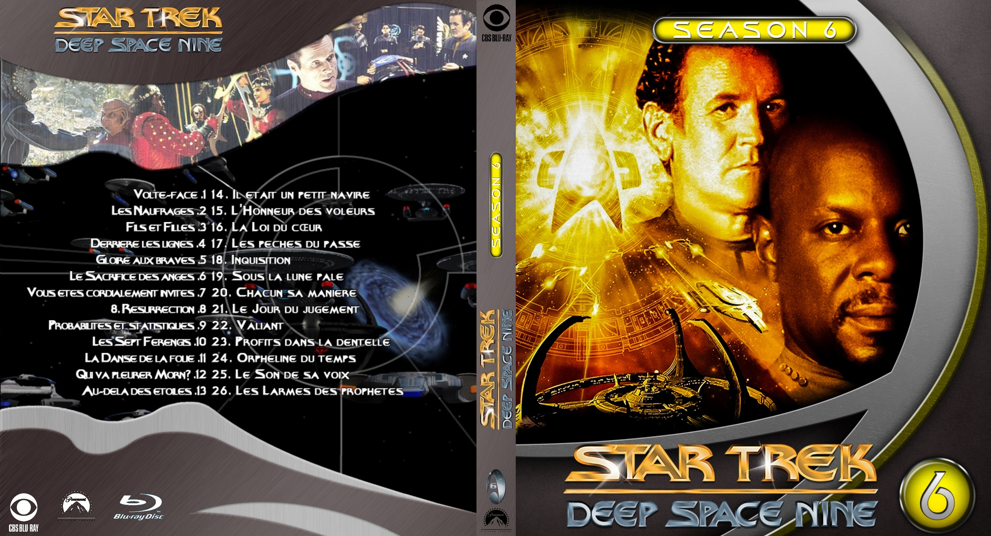 Jaquette DVD Star Trek Deep Space Nine saison 6 custom (BLU-RAY)