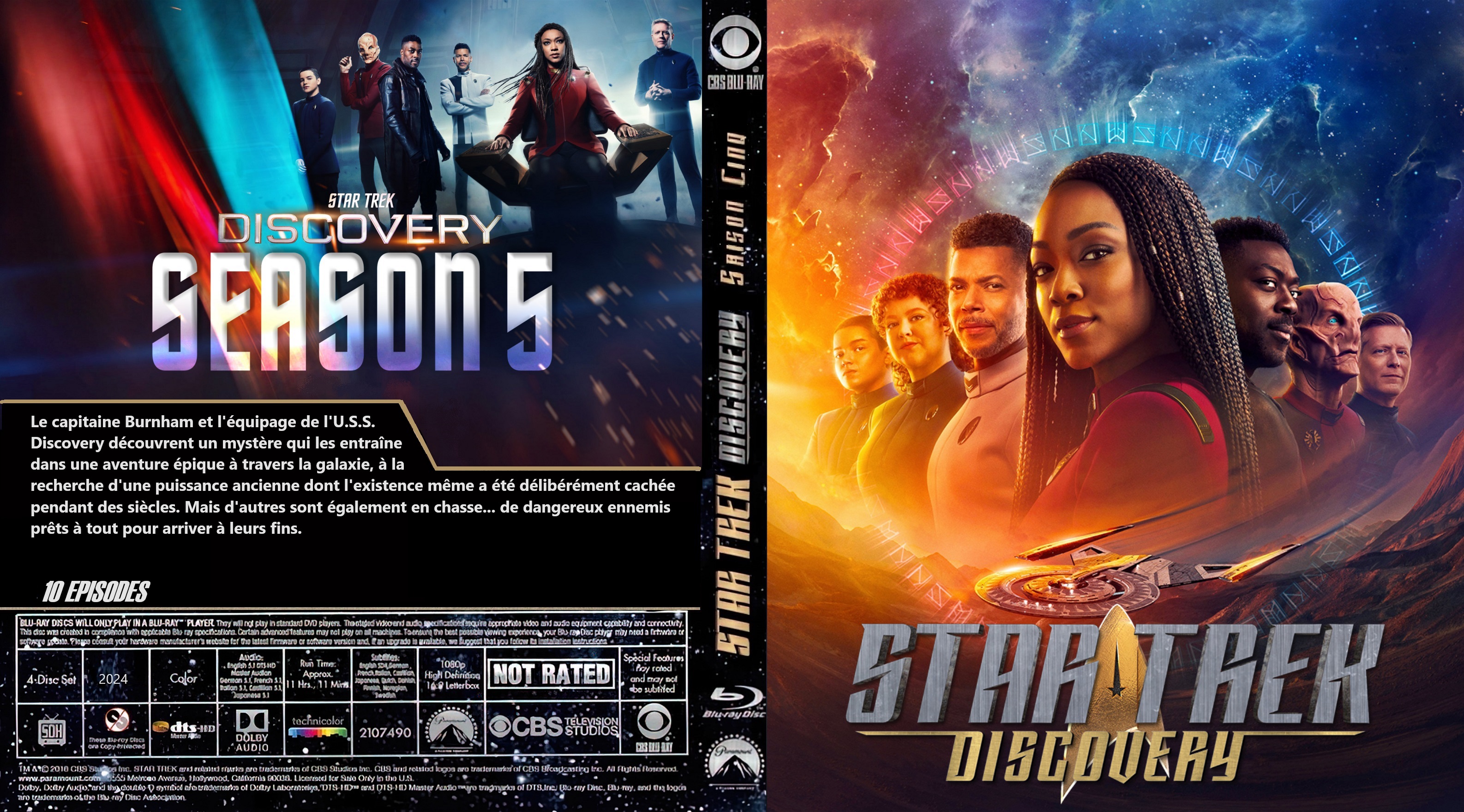 Jaquette DVD Star Trek Discovery Saison 5 custom (BLU-RAY)