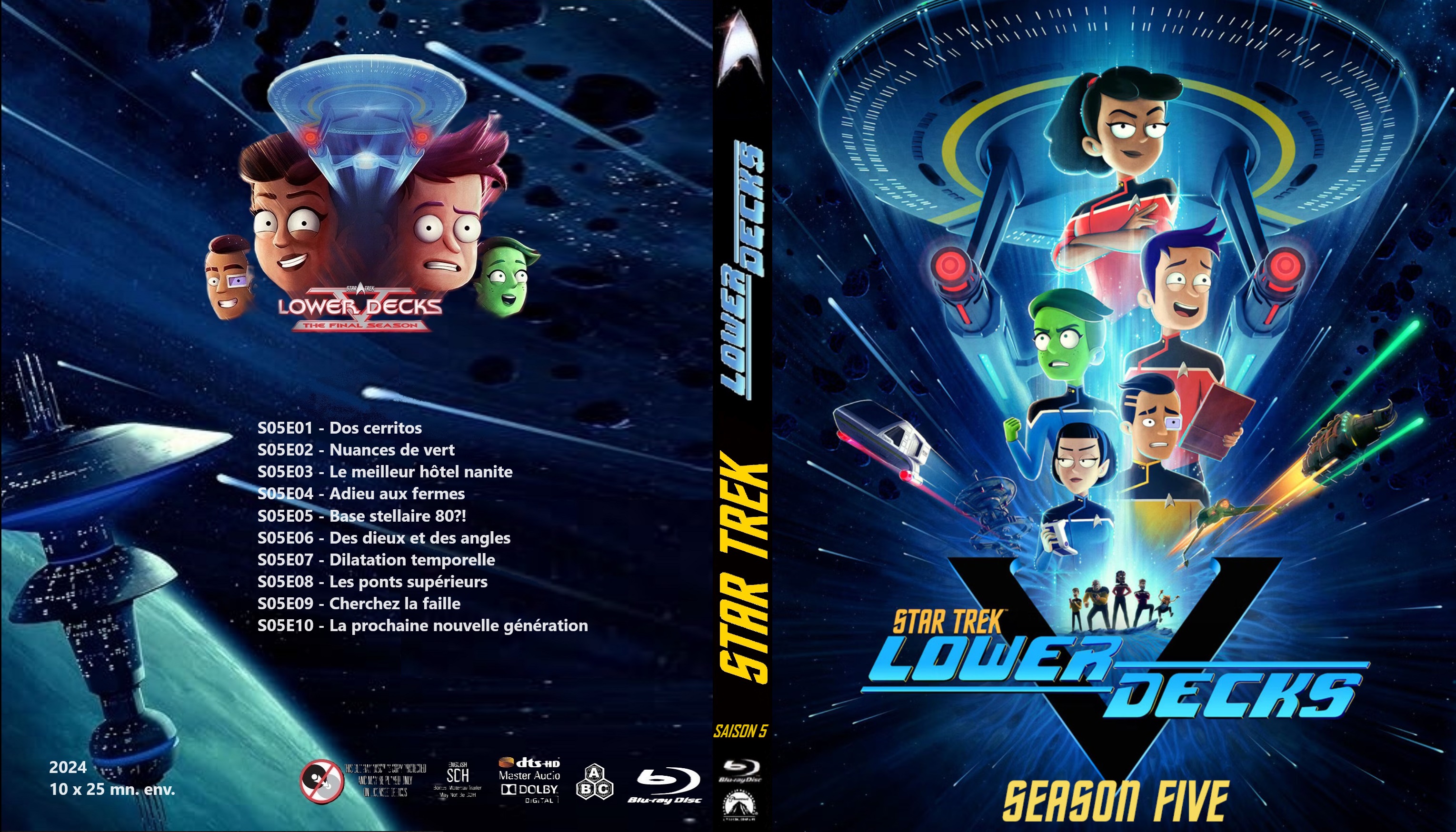 Jaquette DVD Star Trek Lower Decks saison 5 custom (BLU-RAY)