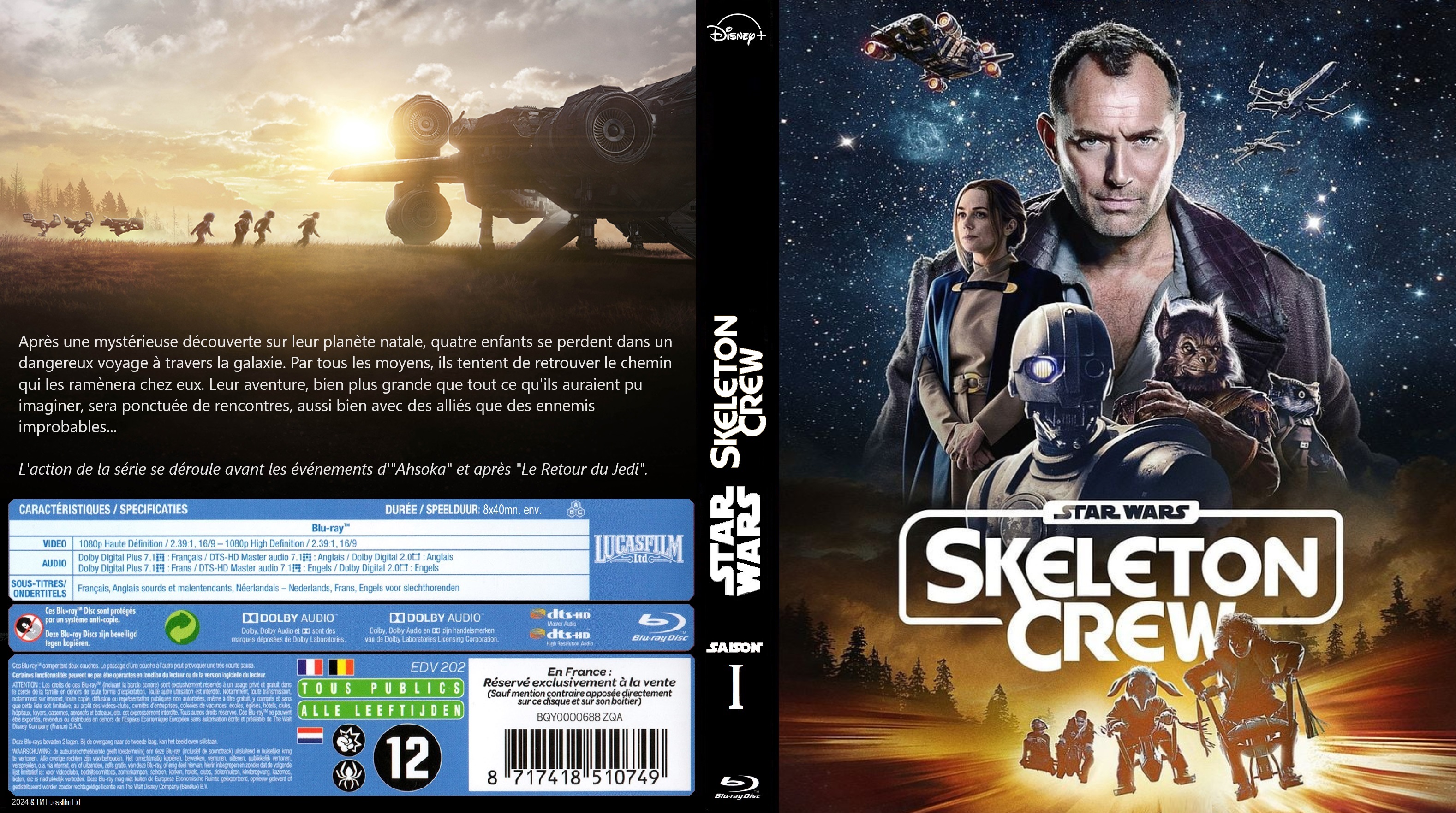 Jaquette DVD Star Wars Skeleton Crew Saison 1 custom (BLU-RAY)