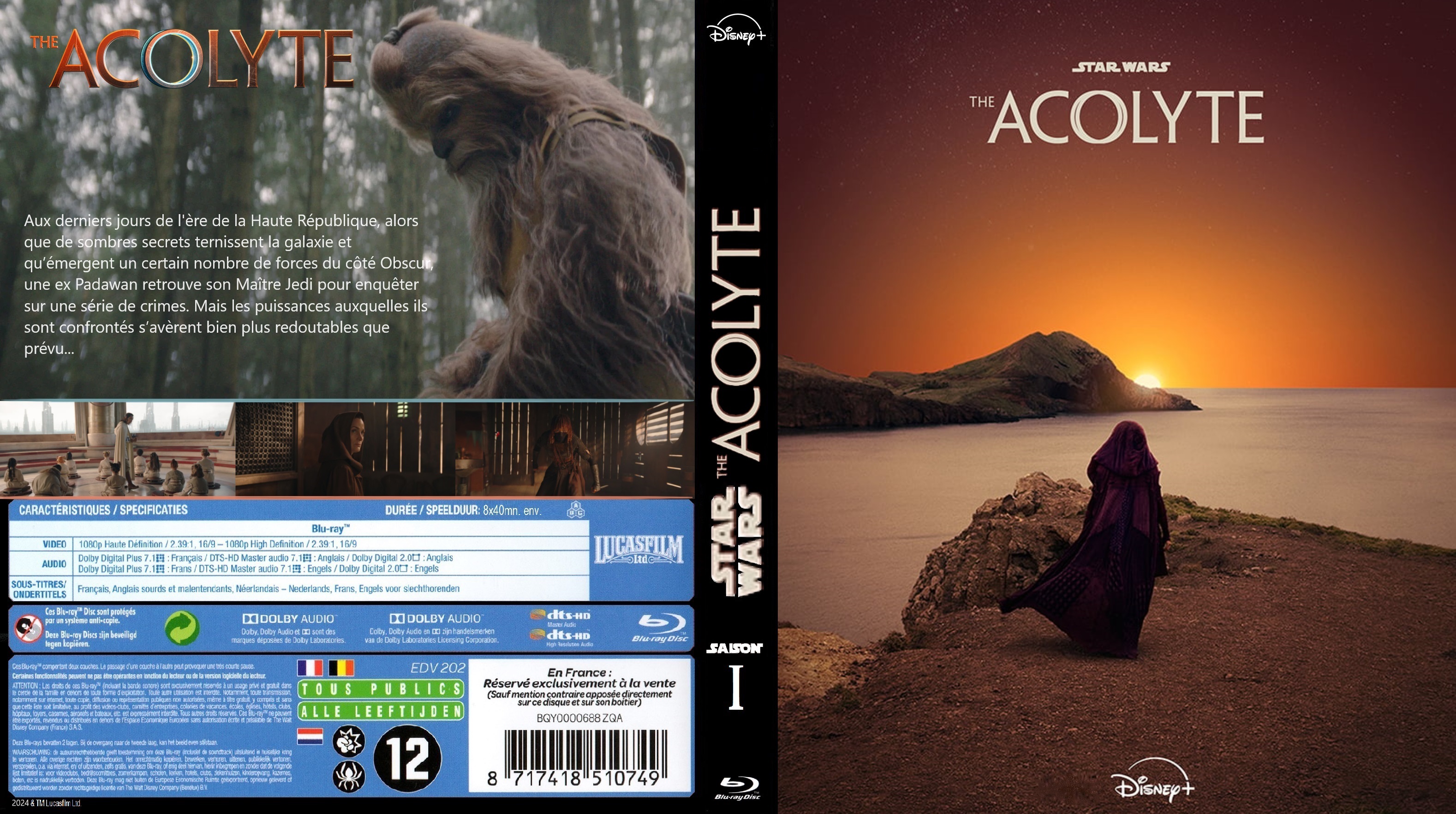 Jaquette DVD Star Wars The Acolyte saison 1 custom (BLU-RAY)
