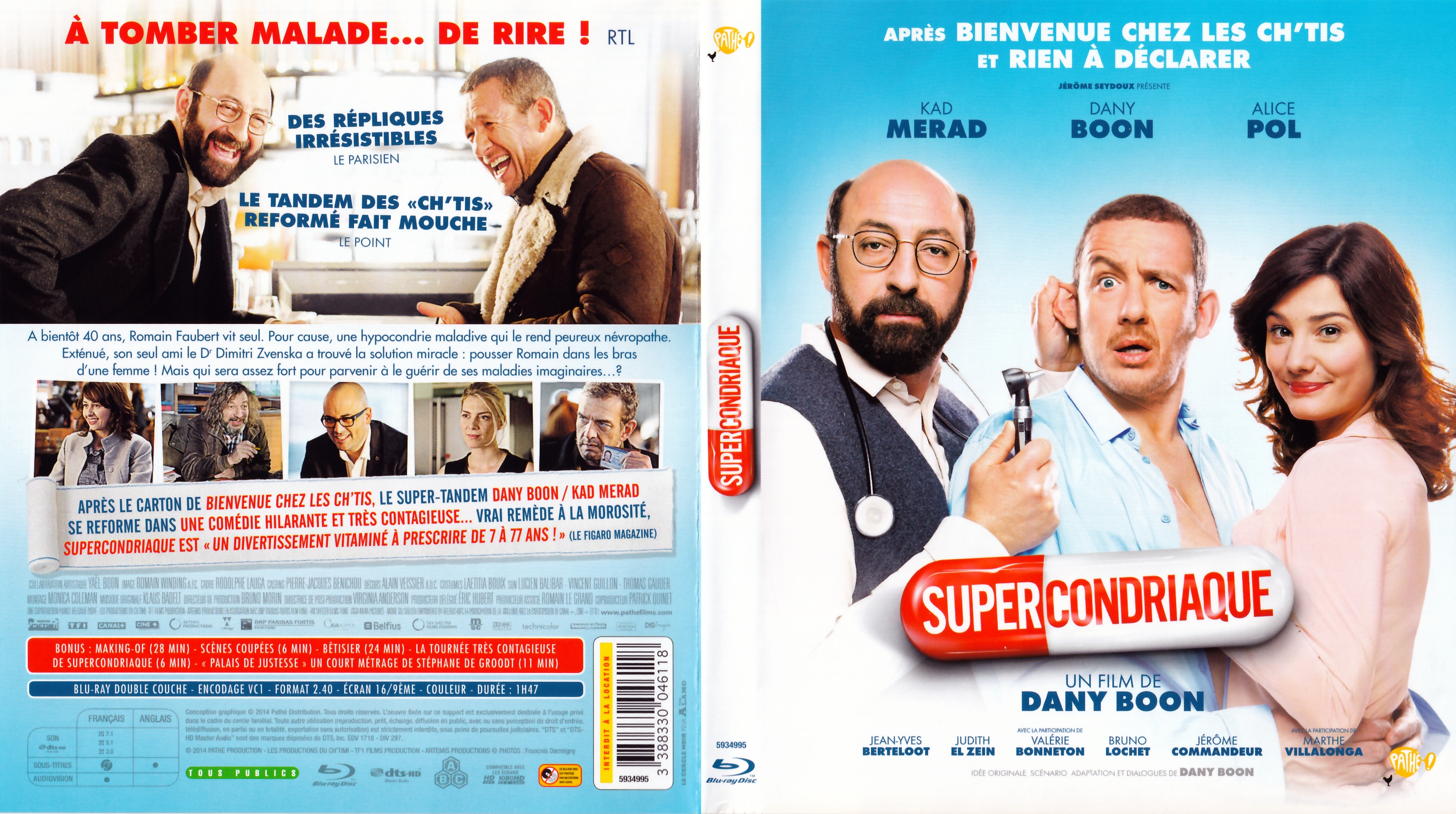 Jaquette DVD Supercondriaque (BLU-RAY) v2