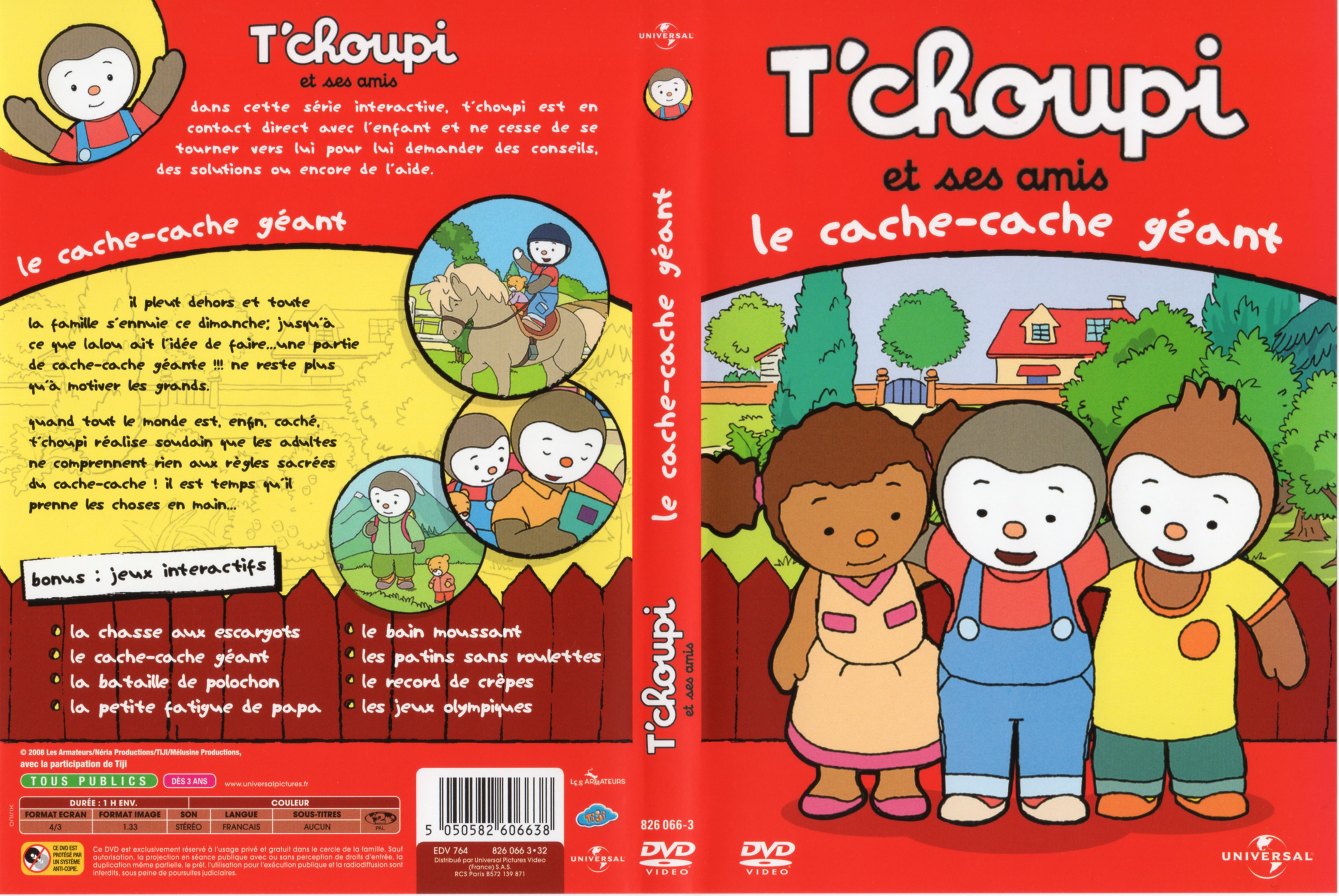 T'choupi et Ses Amis (interactif) Cache géant: : Various Artists:  DVD et Blu-ray