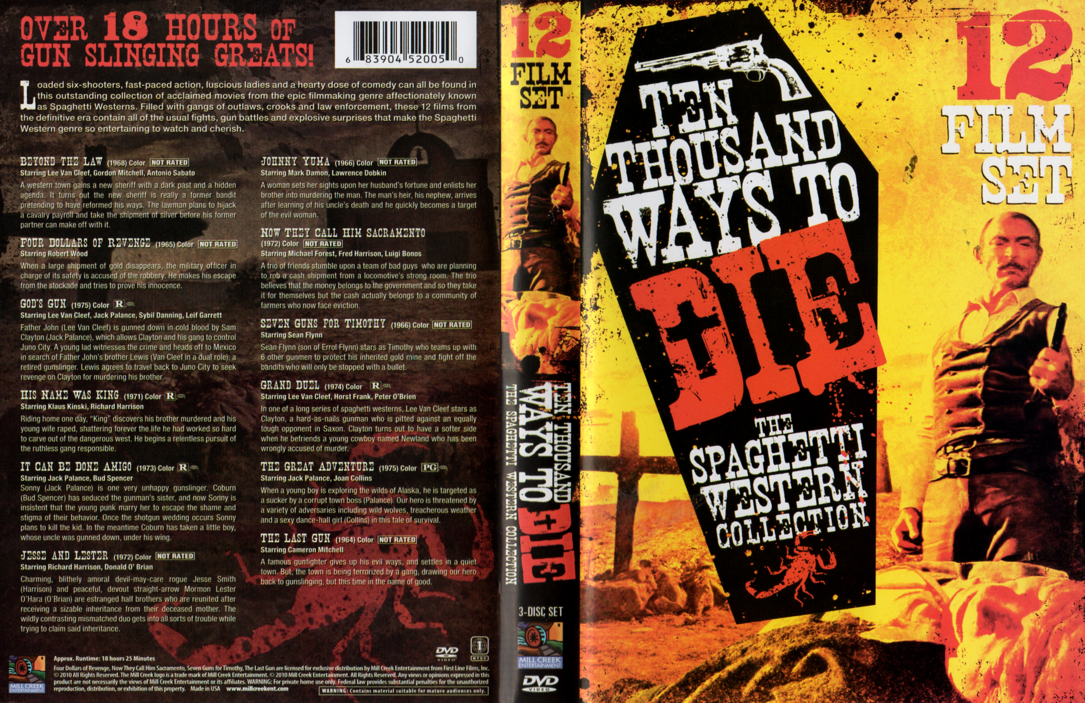 Jaquette DVD Ten thousand ways to die Zone 1