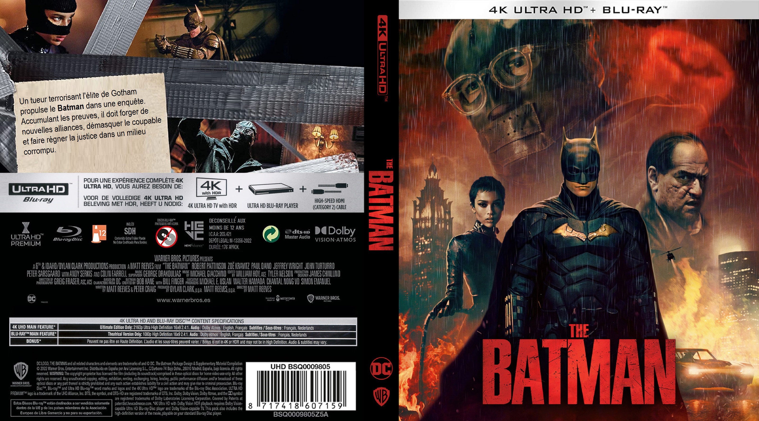 Jaquette DVD The Batman custom 4K (BLU-RAY)