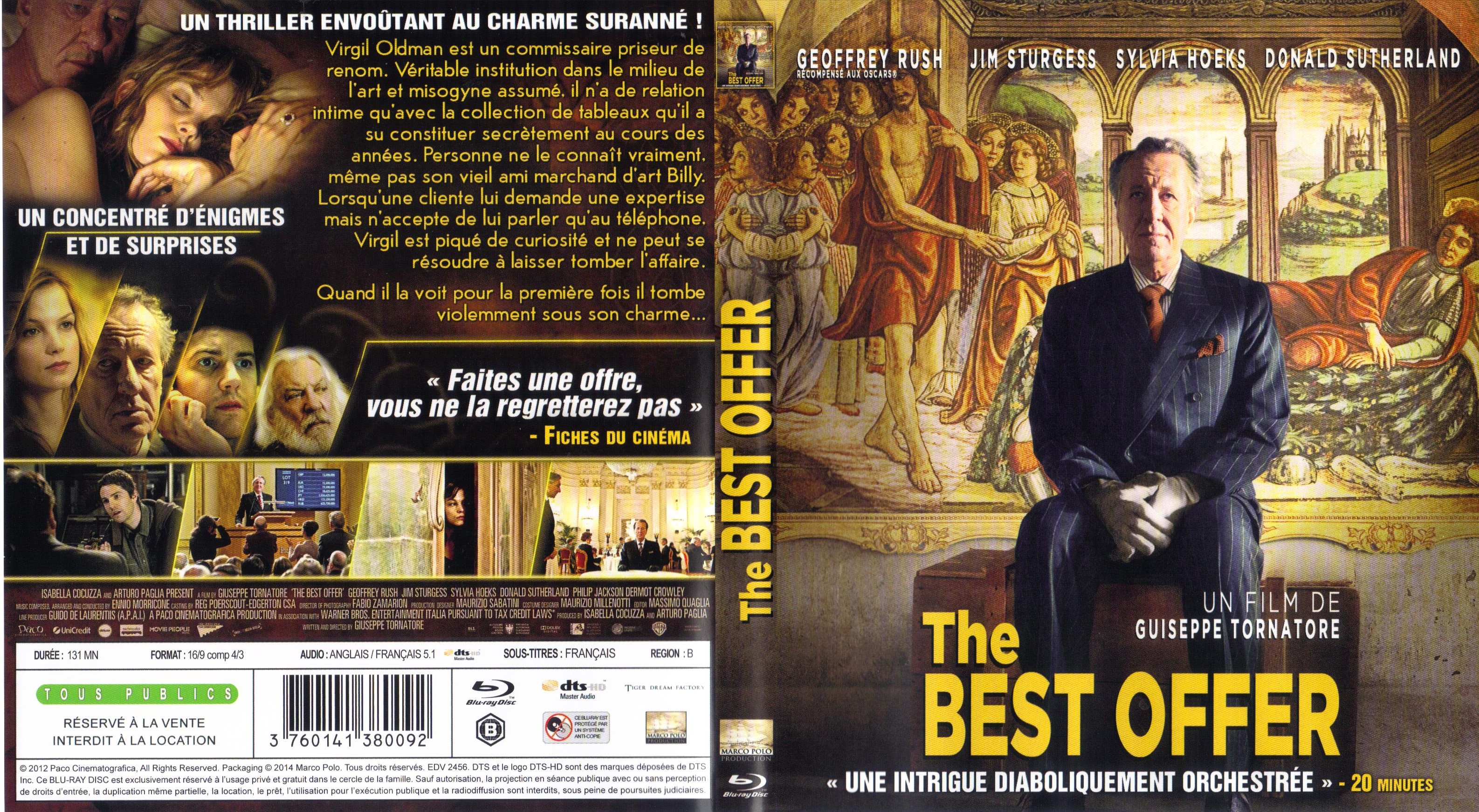 Jaquette Dvd De The Best Offer Blu Ray Cinéma Passion