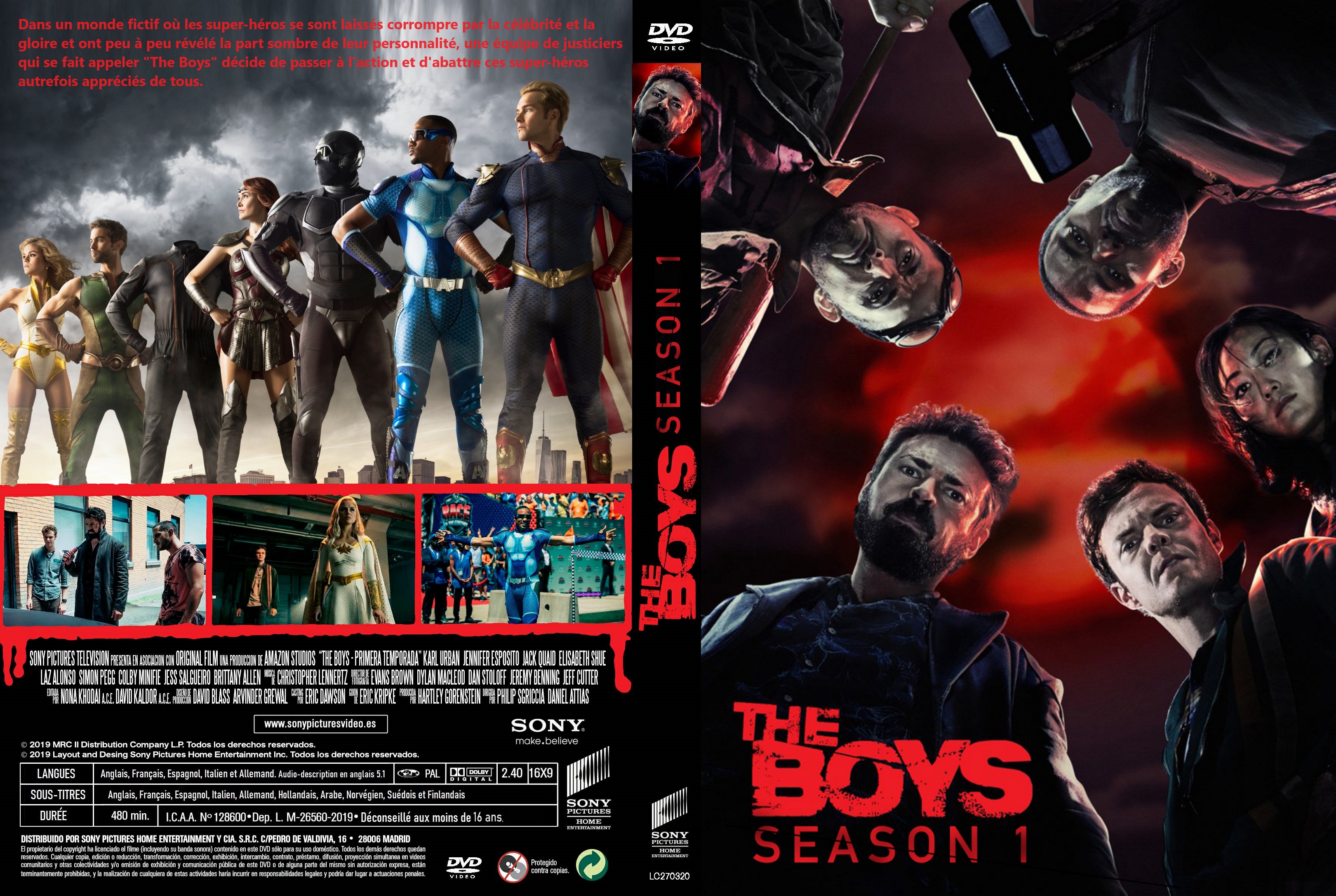 Jaquette DVD The Boys saison 01 custom