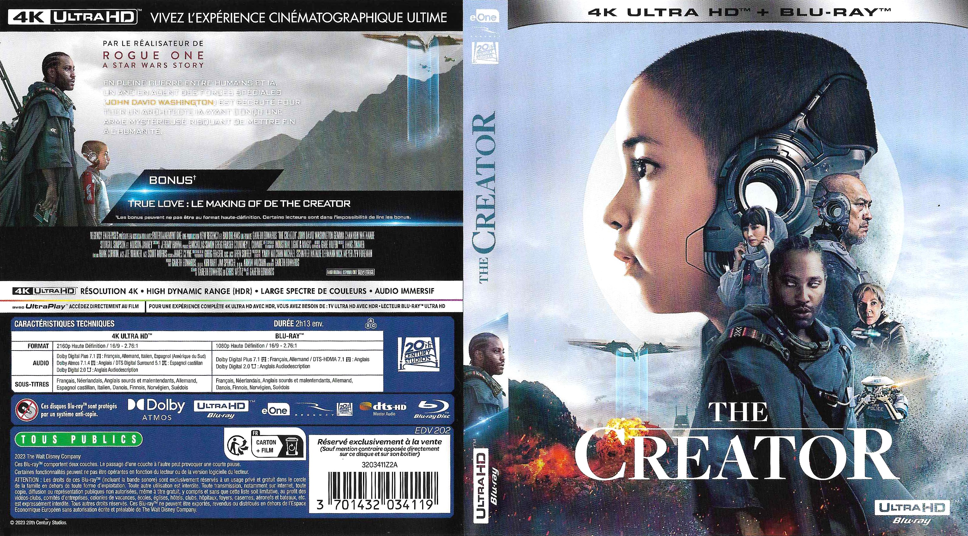 Jaquette DVD The Creator 4K (BLU-RAY)