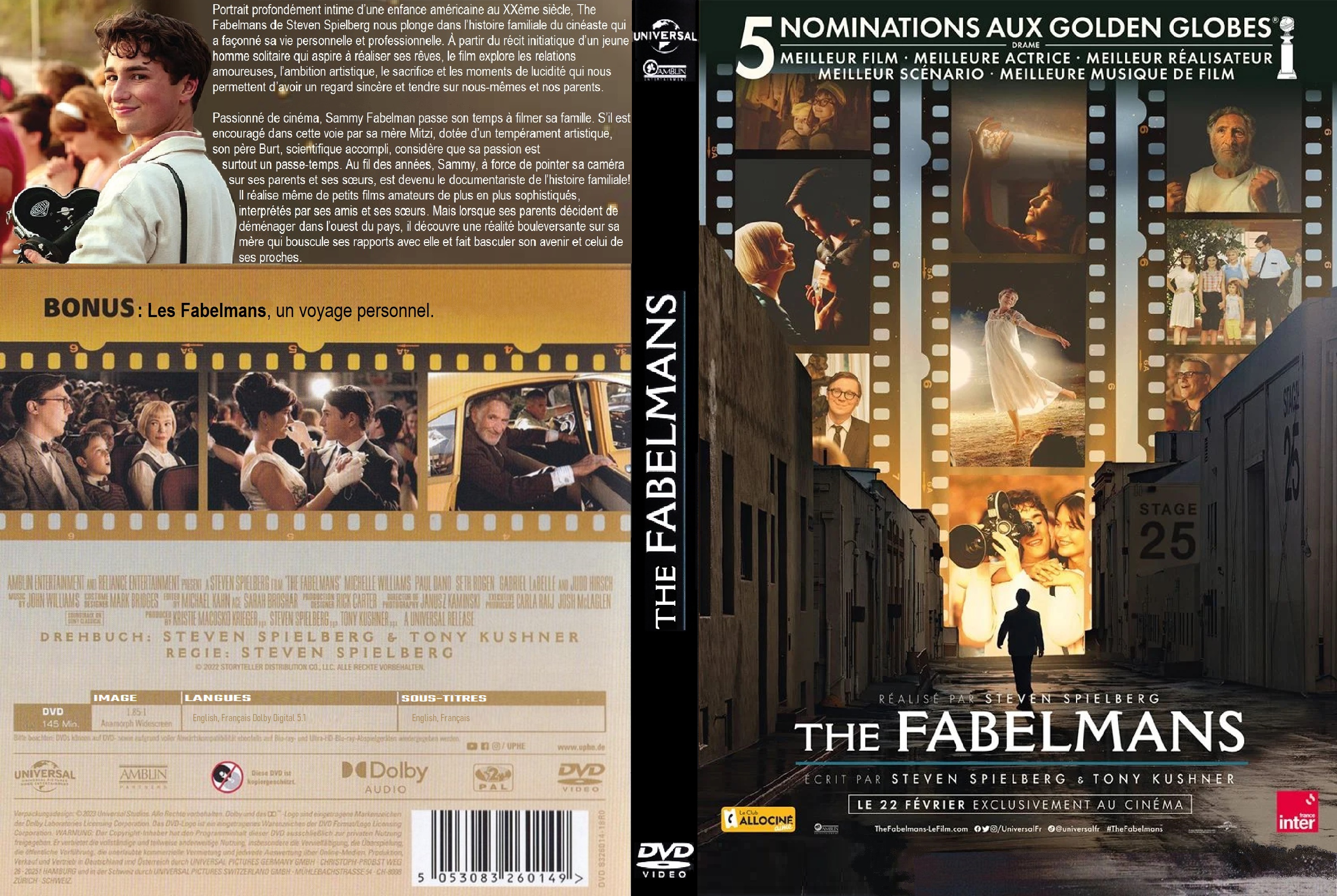 Jaquette DVD The Fabelmans custom