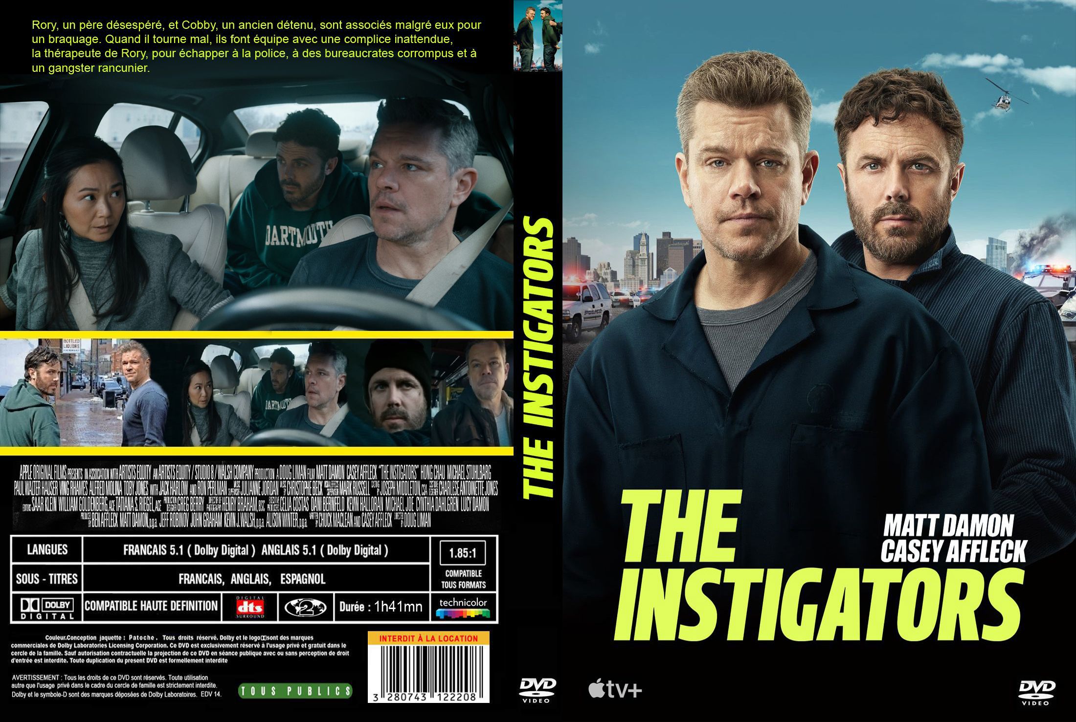 Jaquette DVD The Instigators custom