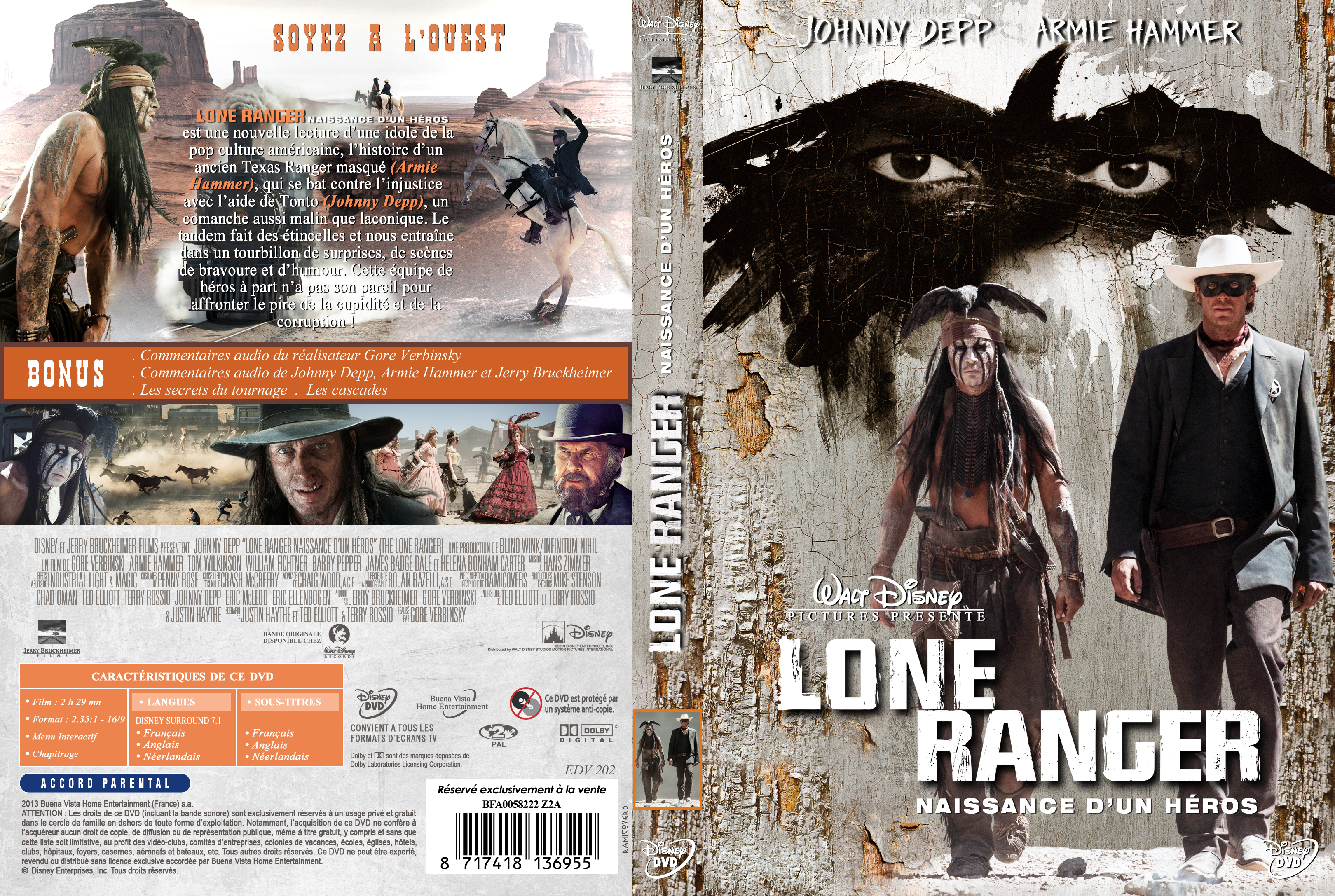 Jaquette DVD The Lone Ranger custom v2