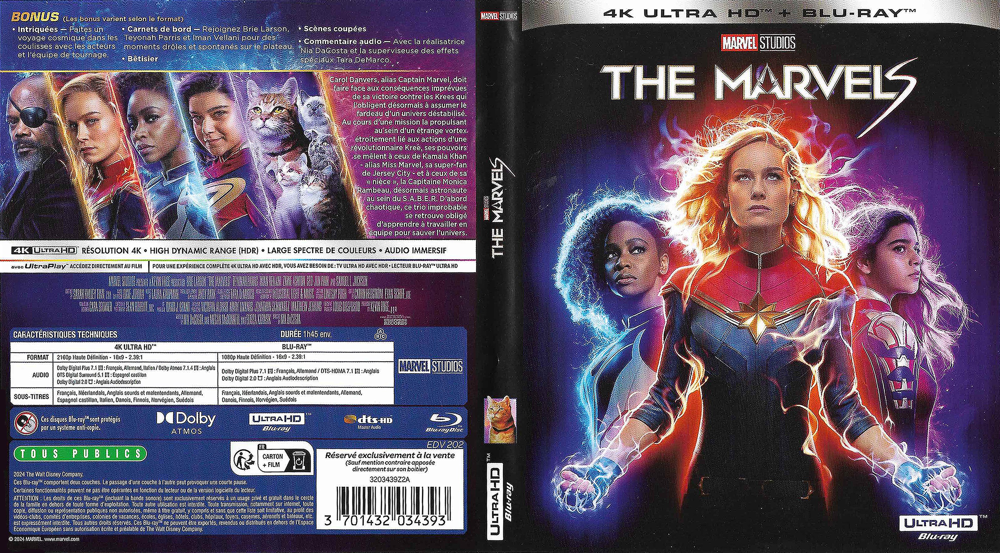 Jaquette DVD The Marvels 4K (BLU-RAY)