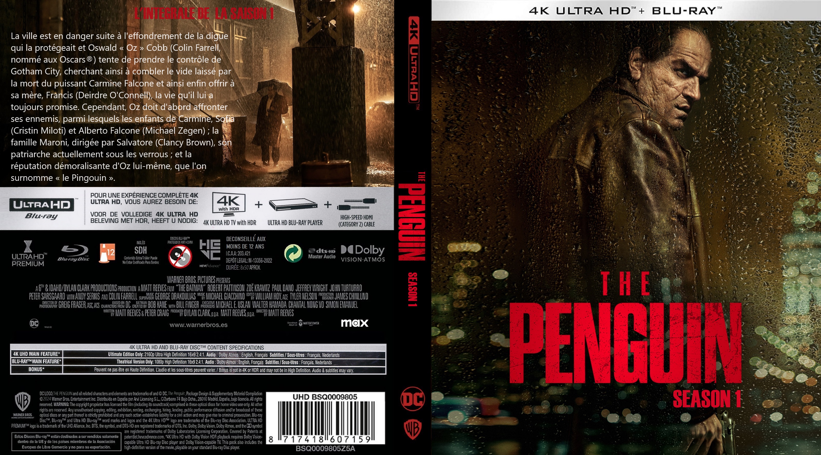 Jaquette DVD The Penguin saison 1 4K custom (BLU-RAY)