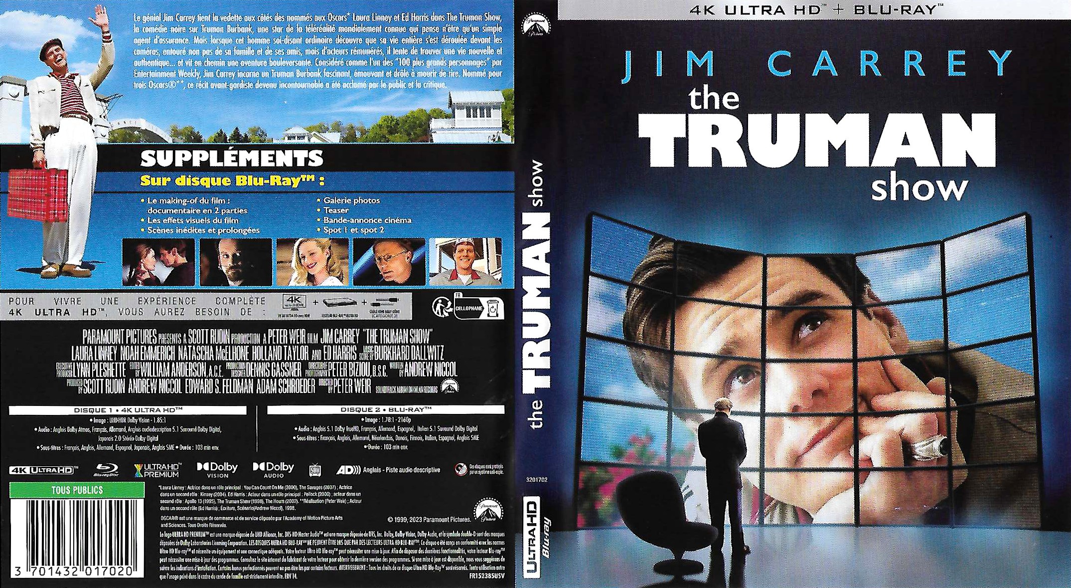 Jaquette DVD The Truman Show 4K (BLU-RAY)