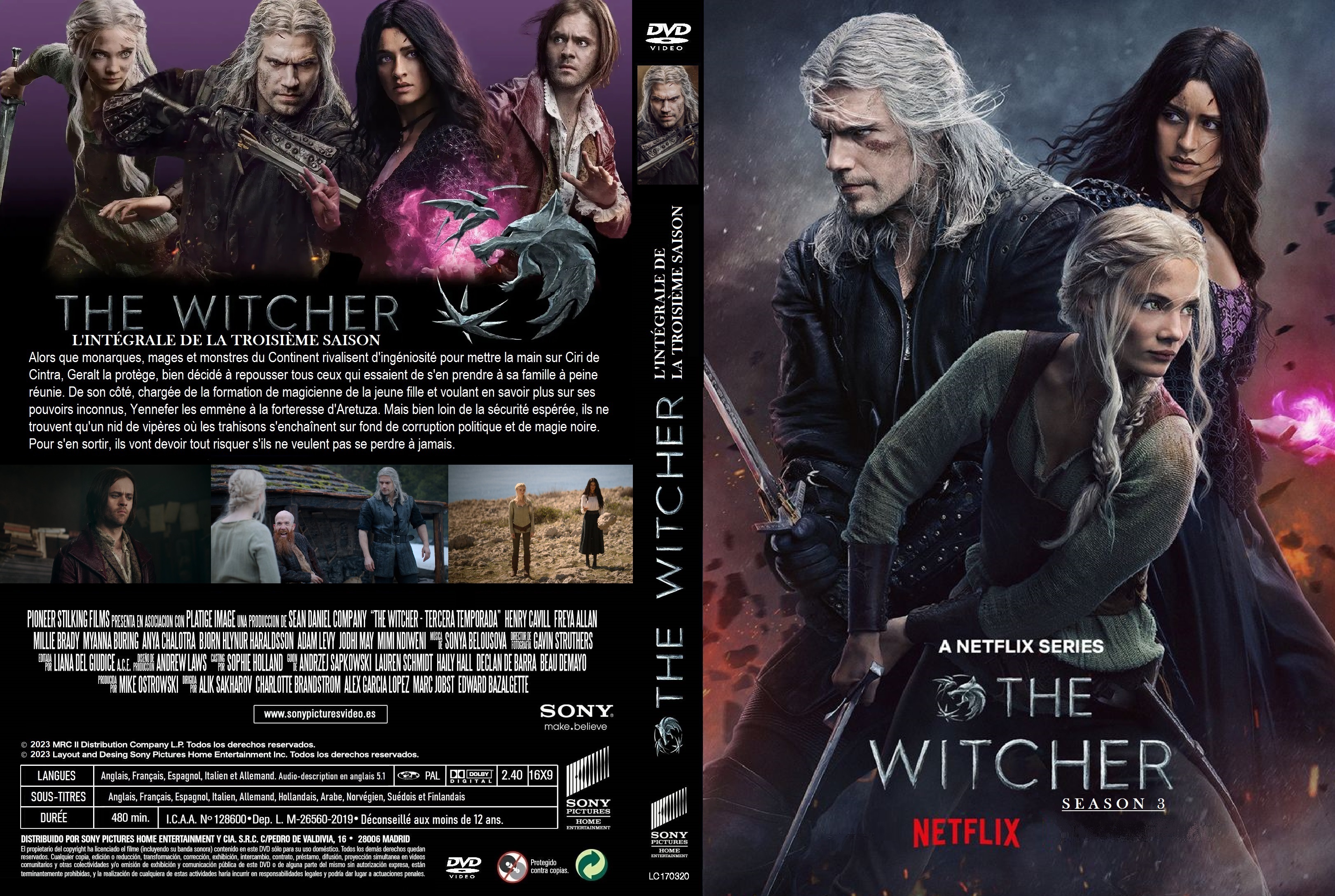 Jaquette DVD The Witcher Saison 03 custom