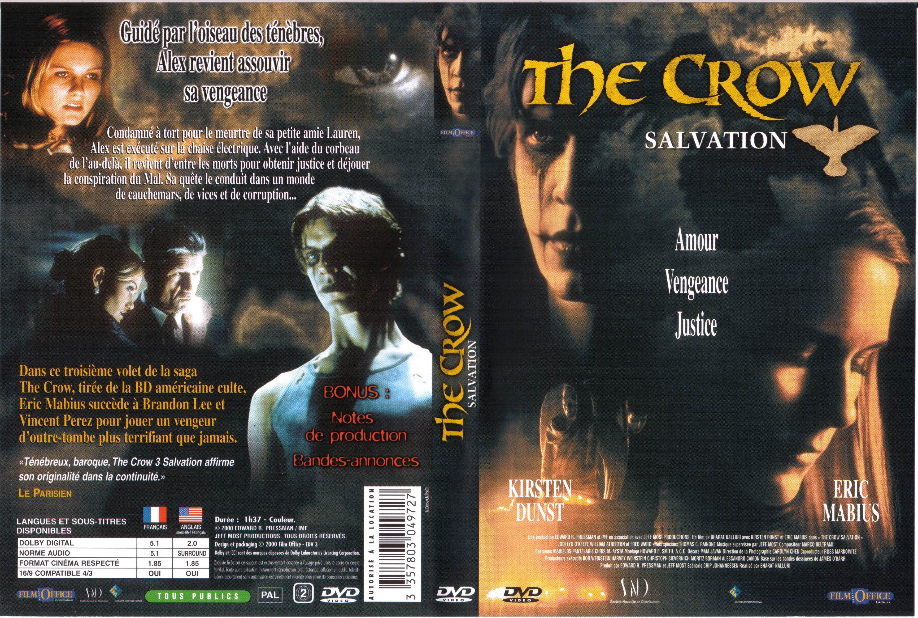 Jaquette DVD The crow salvation