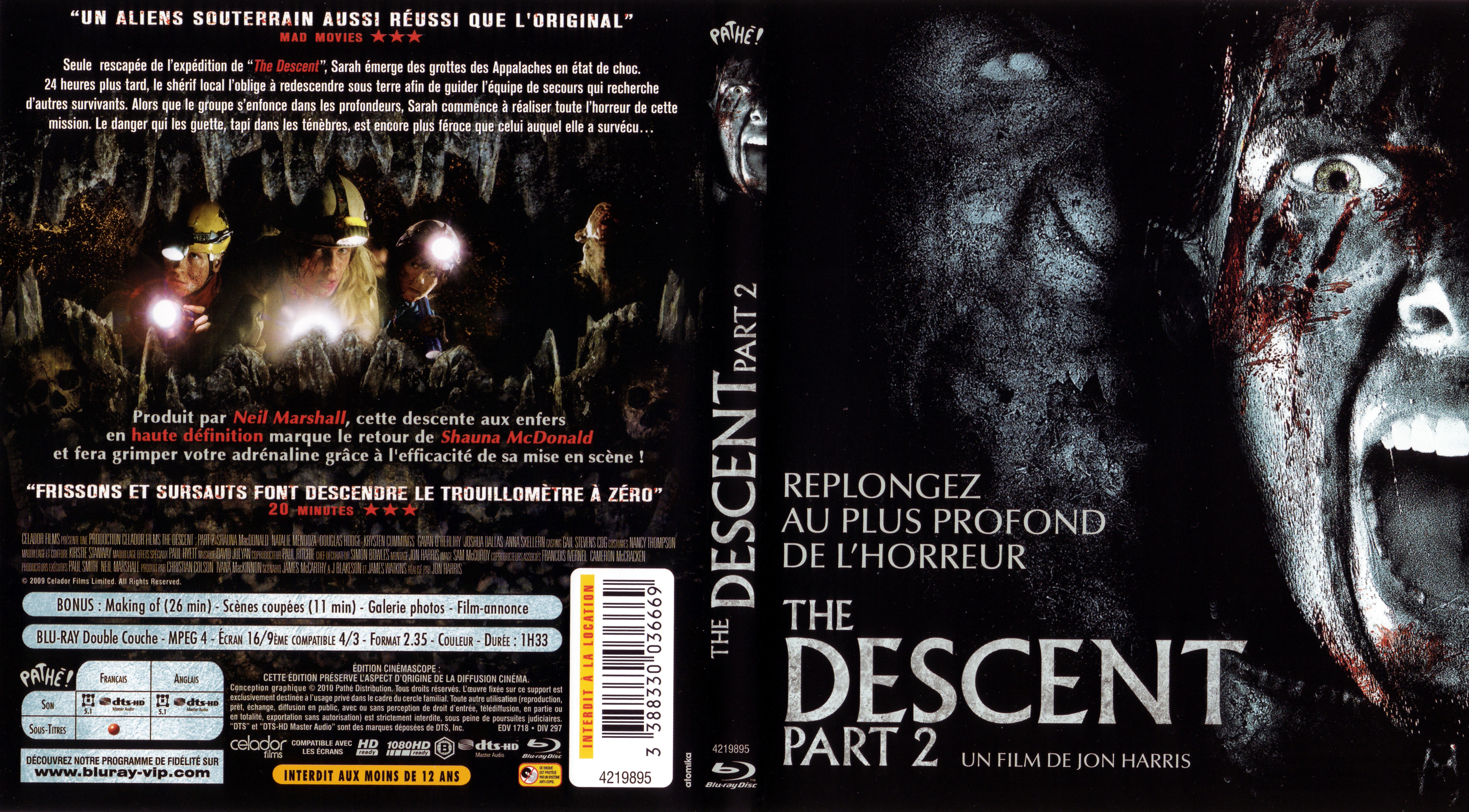 Jaquette DVD The descent part 2 (BLU-RAY)