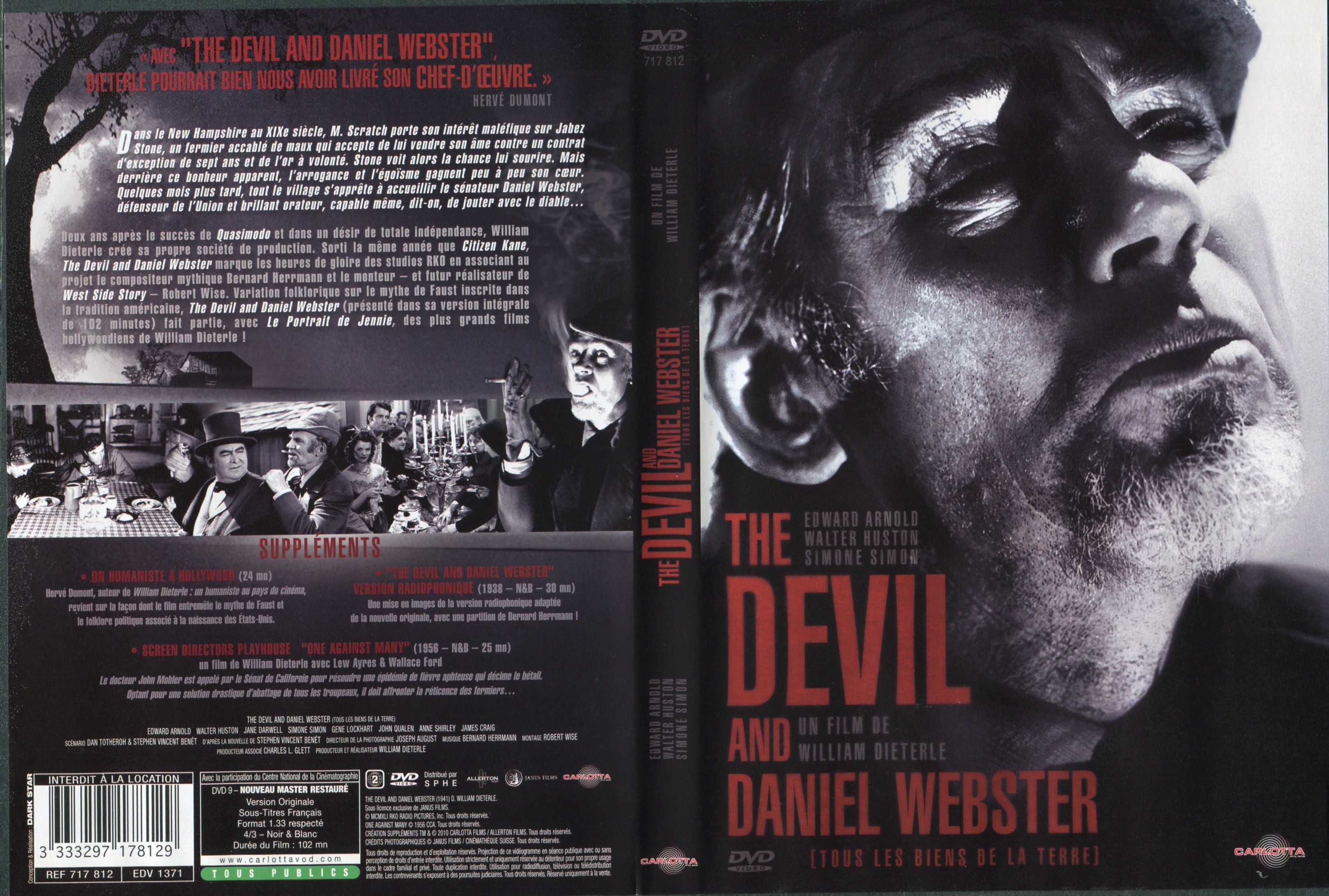 Jaquette DVD The devil and Daniel Webster