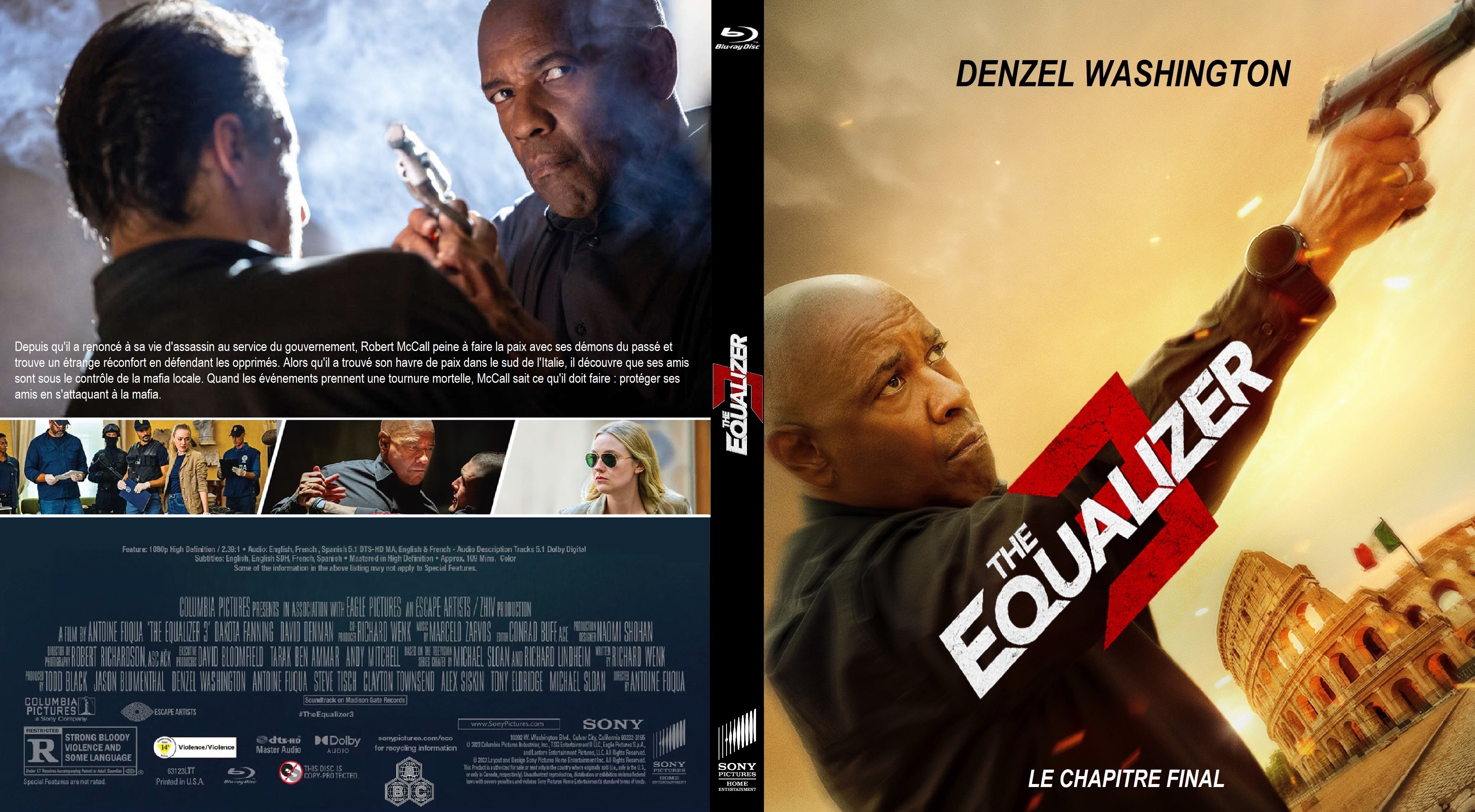 Jaquette DVD The equalizer 3 custom (BLU-RAY) v2