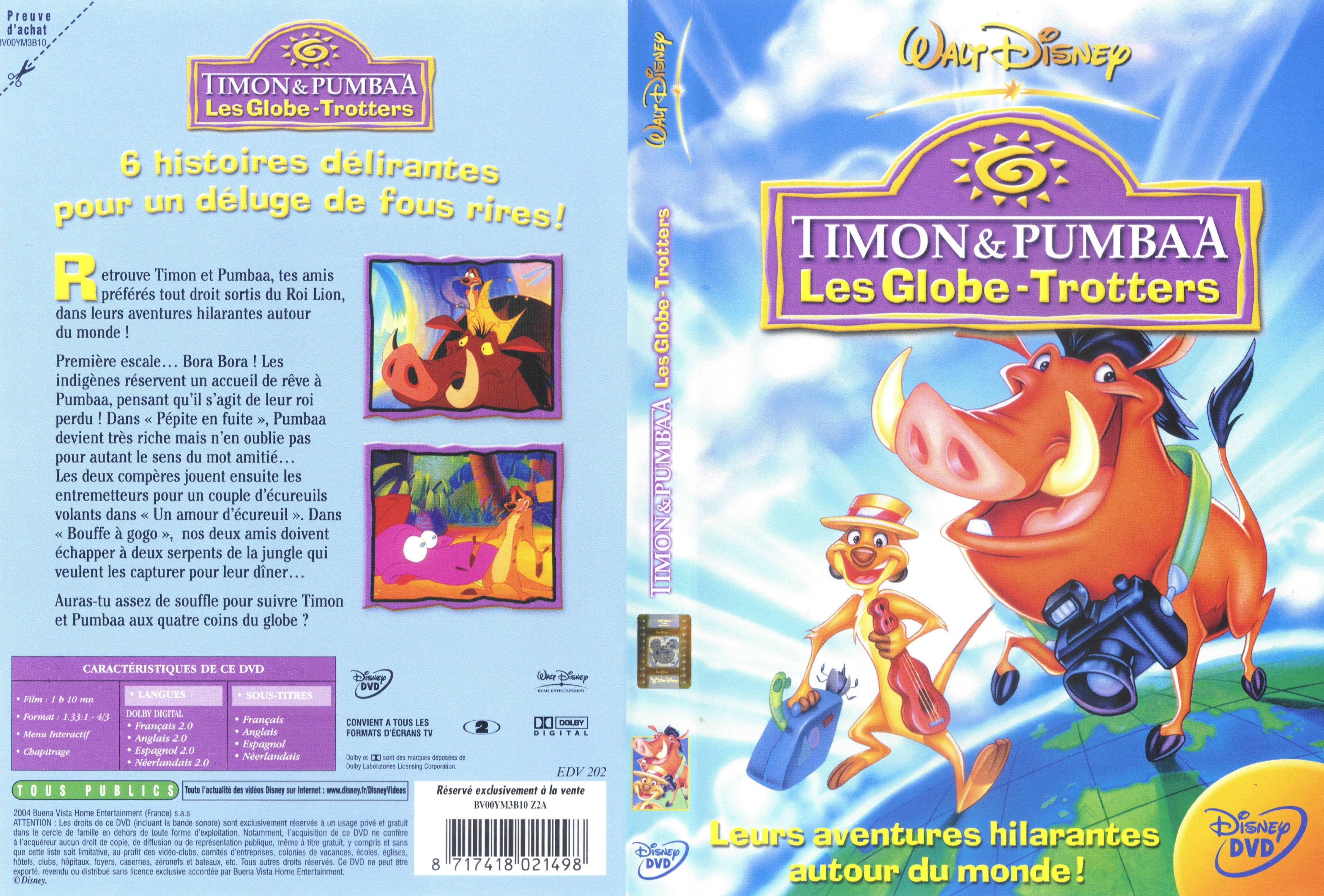 Jaquette DVD Timon et Pumbaa - Les globe trotters