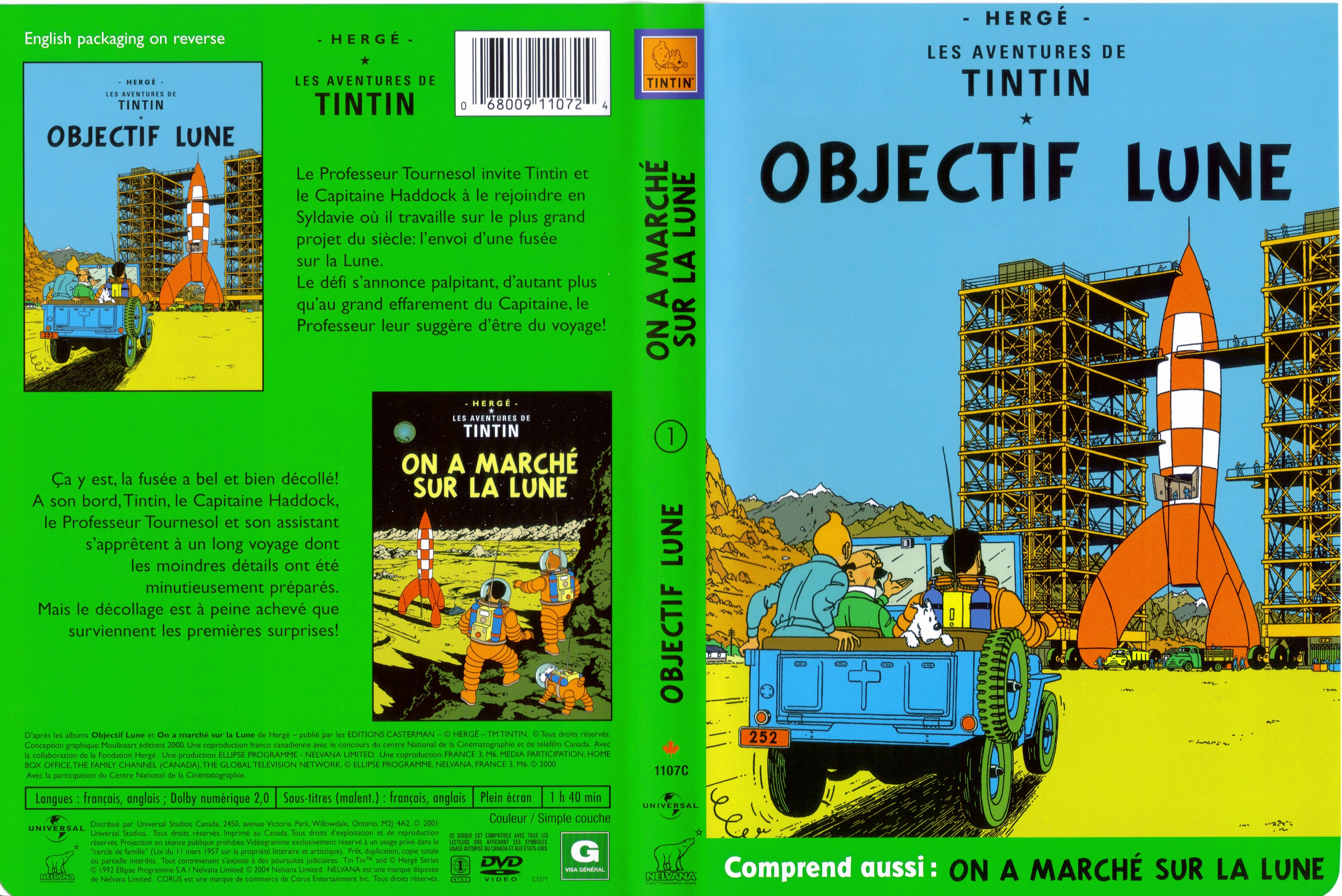 DVDFr - Tintin - Objectif Lune + On a marché sur la lune - DVD