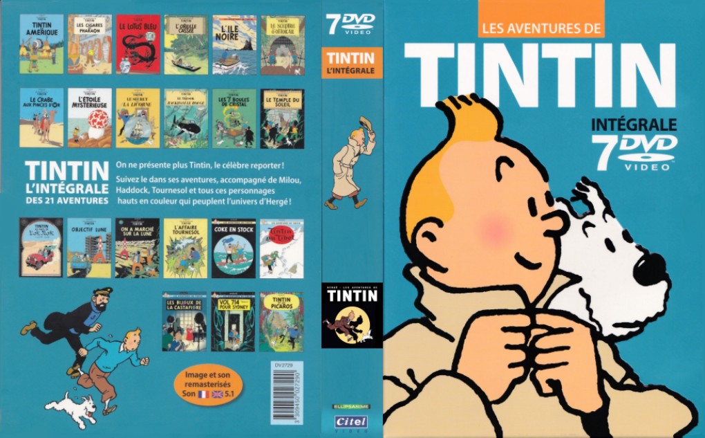Jaquette Dvd De Tintin La Série Animée Cinéma Passion