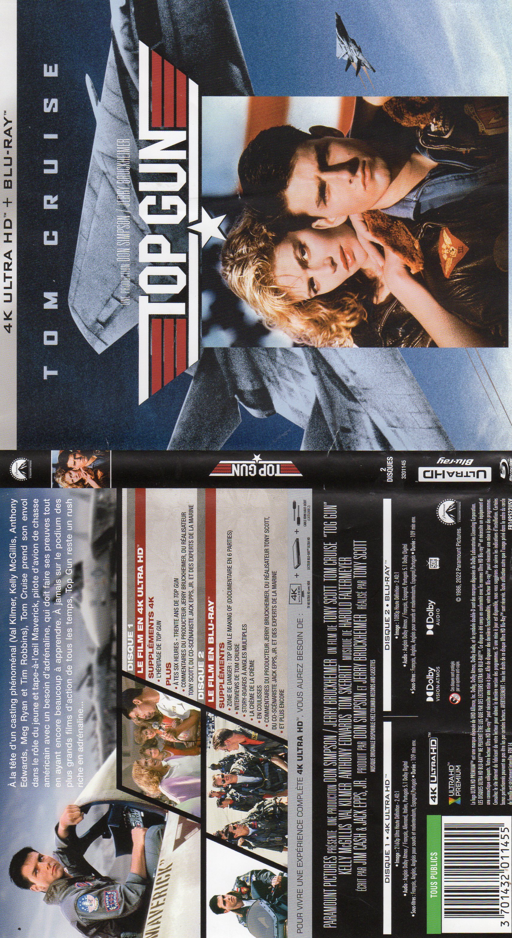 Jaquette DVD Top Gun 4K (BLU-RAY) v2