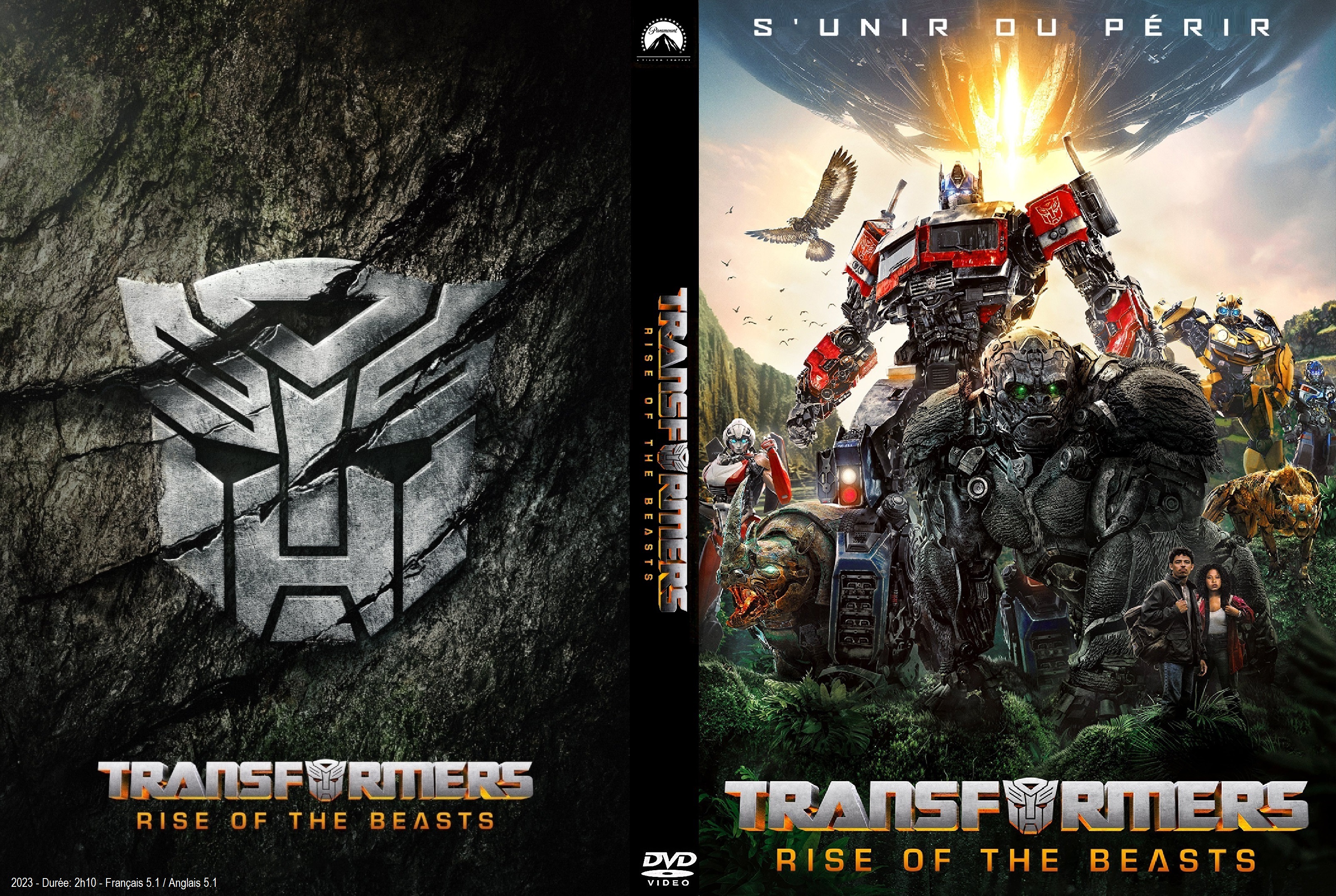 Jaquette DVD Transformers Rise of the Beasts custom v2