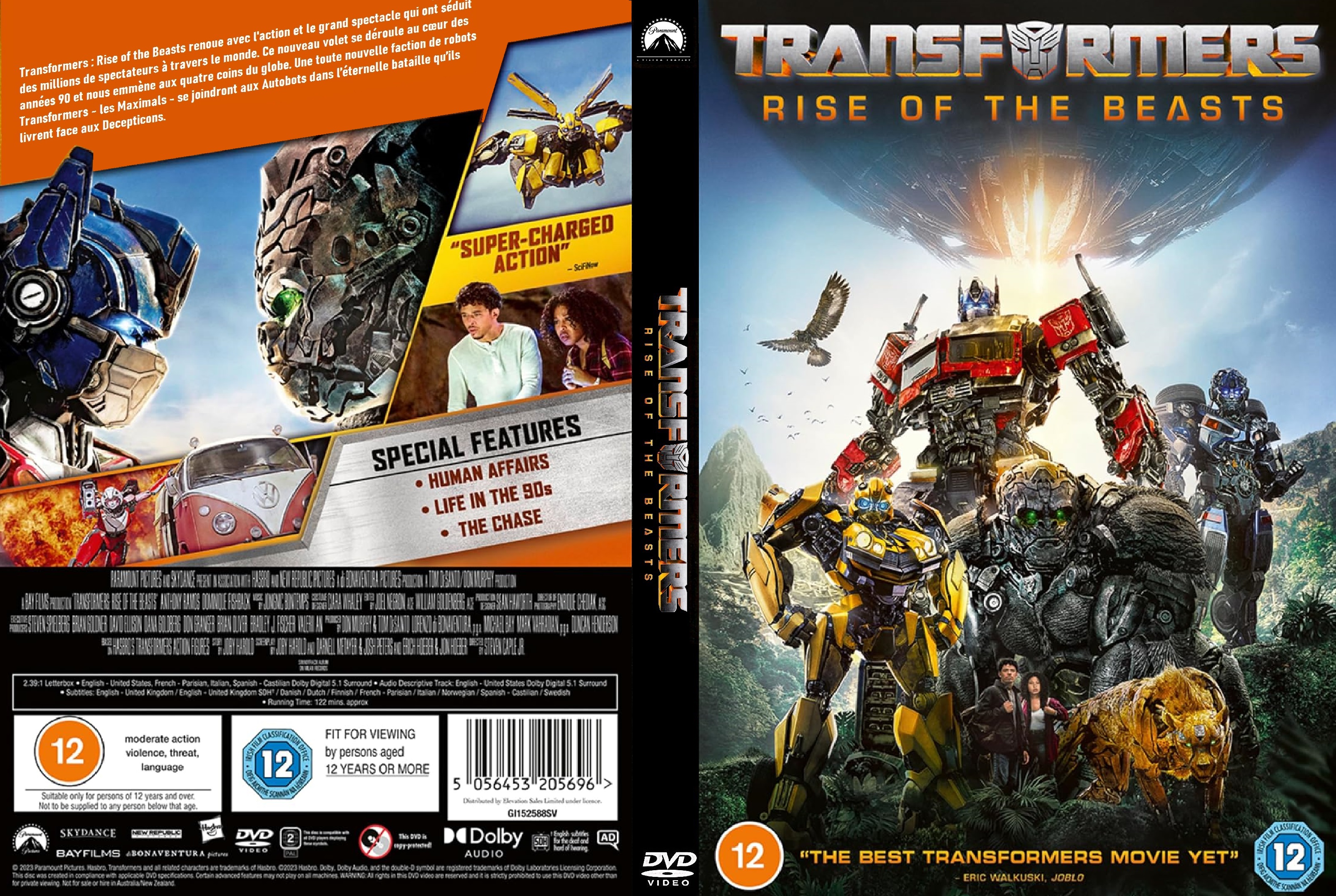 Jaquette DVD Transformers Rise of the Beasts custom v3