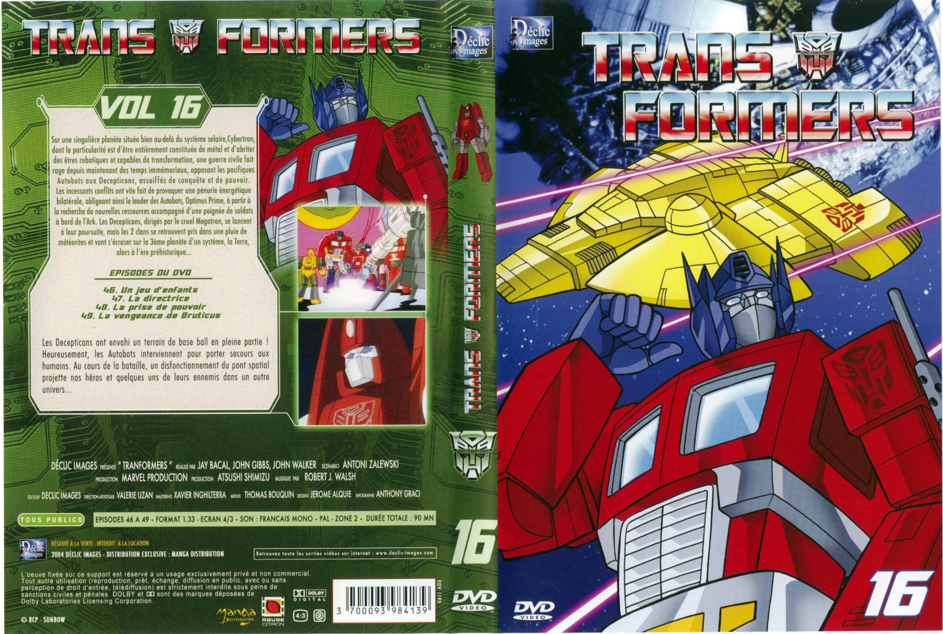 Jaquette DVD Transformers vol 16