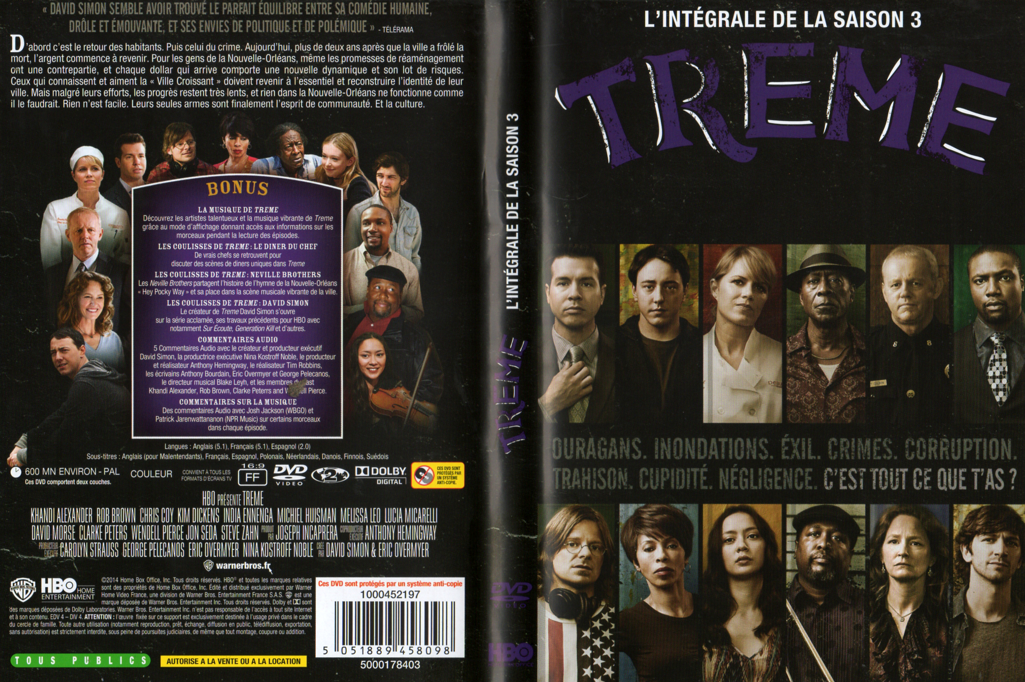Jaquette DVD Treme Saison 3