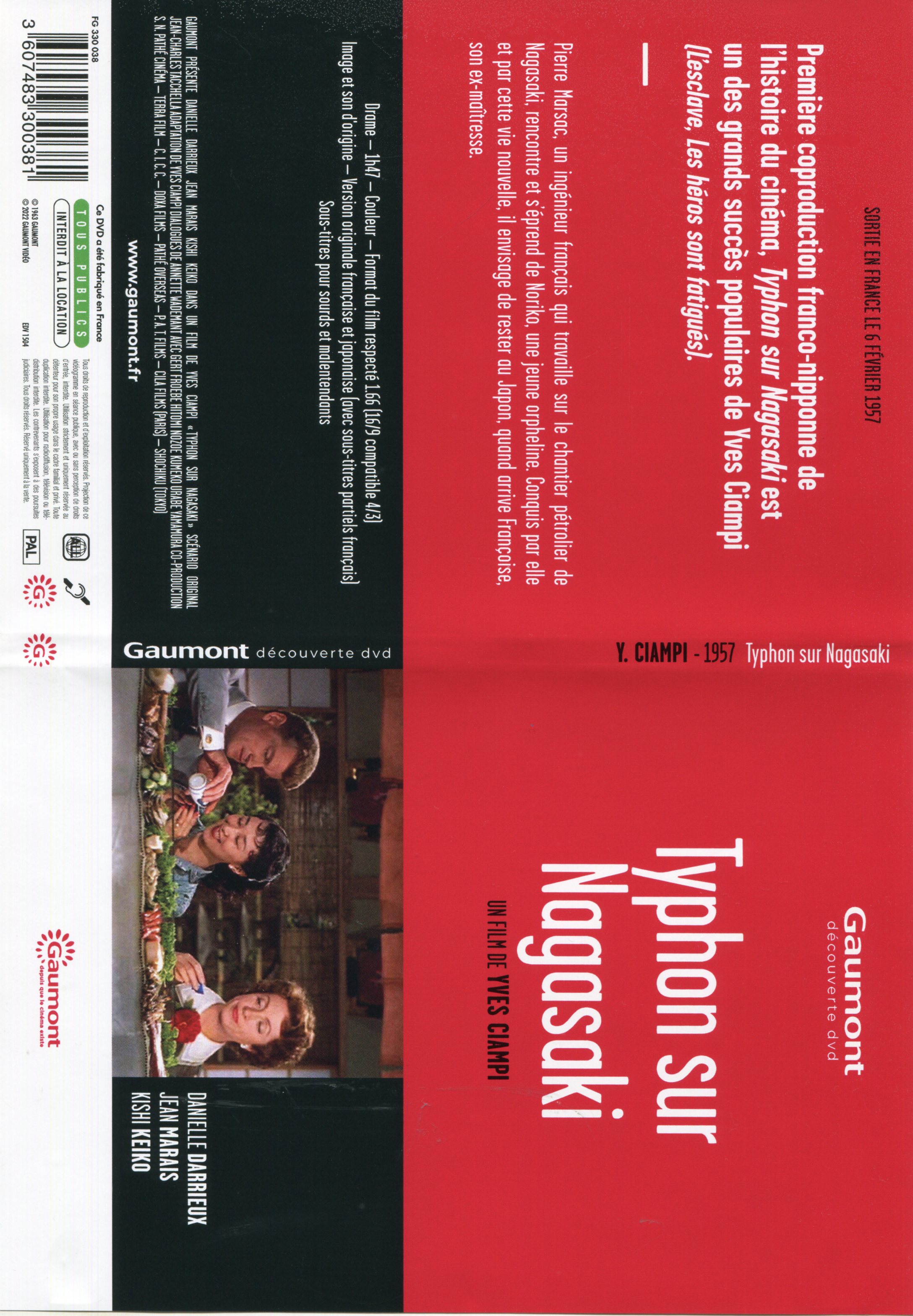 Jaquette DVD Typhon sur Nagasaki