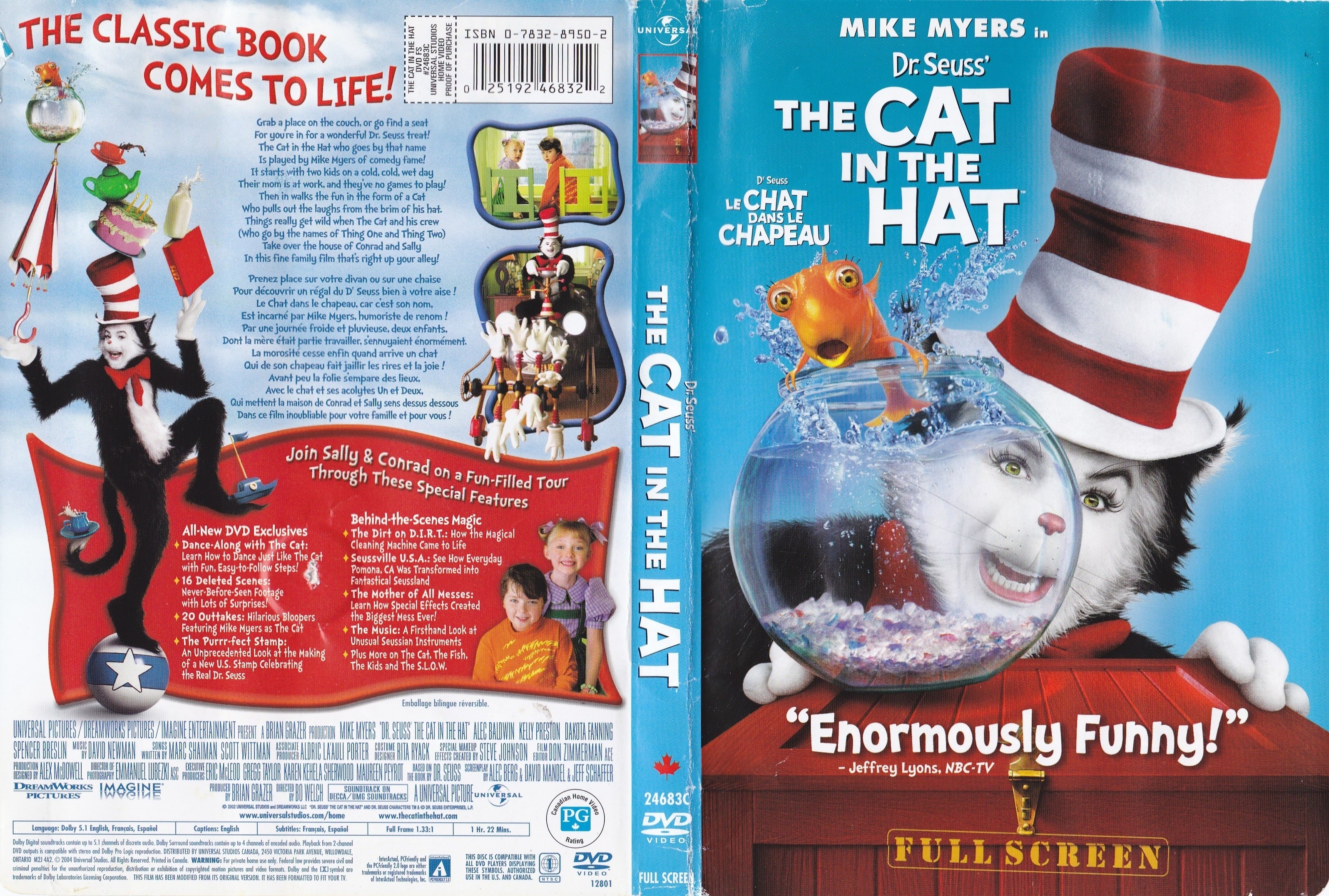 Jaquette DVD de Un chat dans le chapeau  The cat in the hat