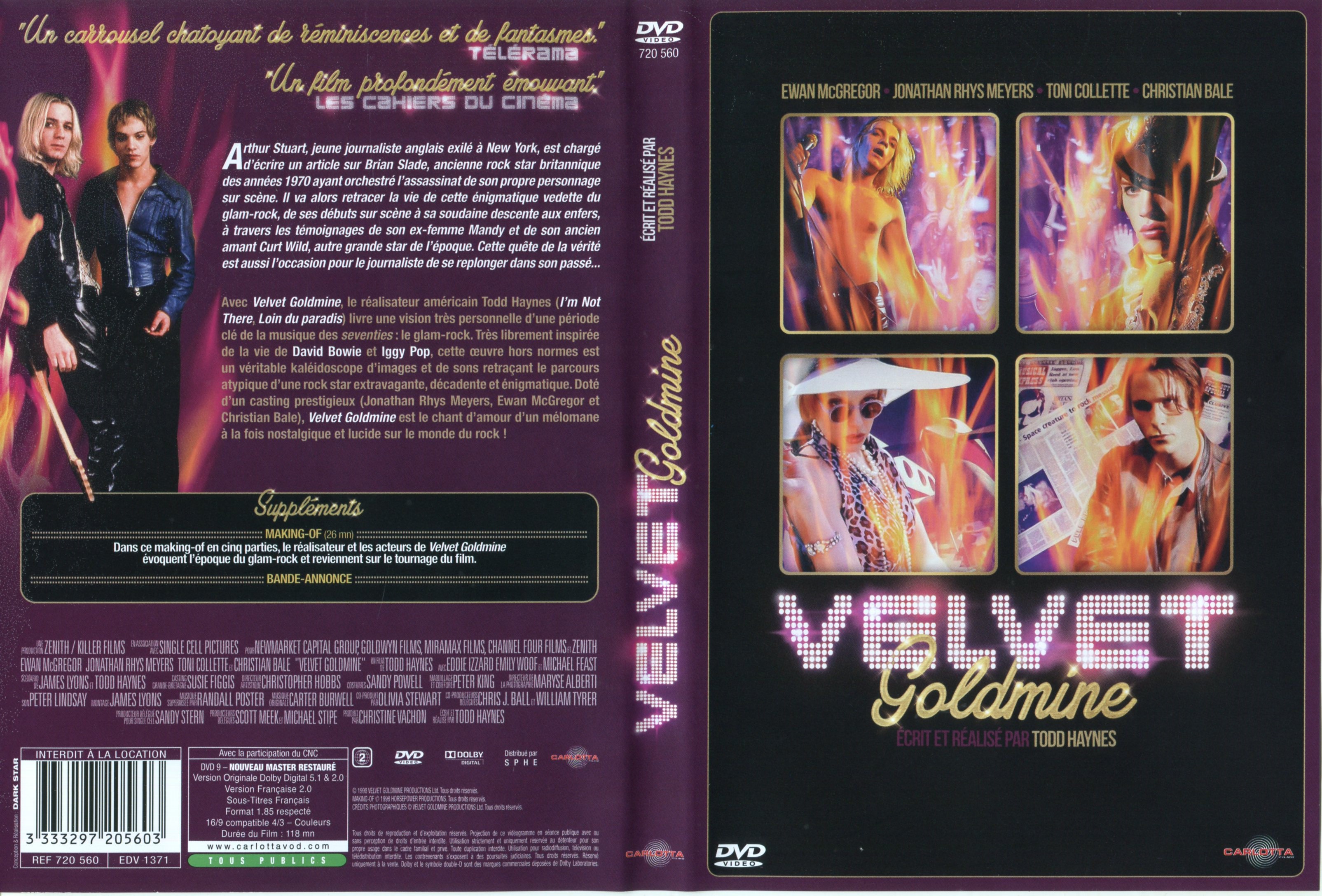 Jaquette DVD Velvet goldmine v2