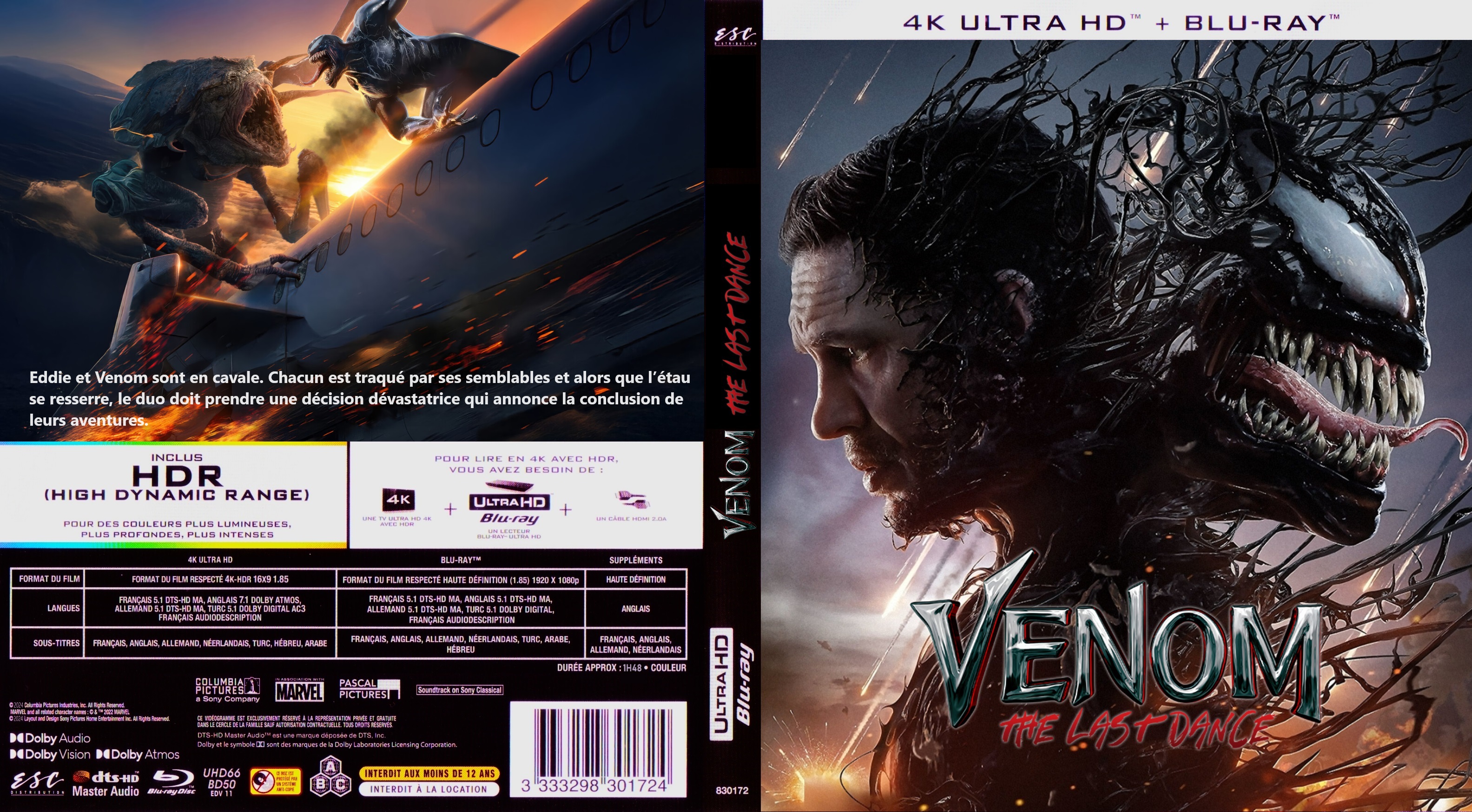 Jaquette DVD Venom The Last Dance 4K  (BLU-RAY) custom