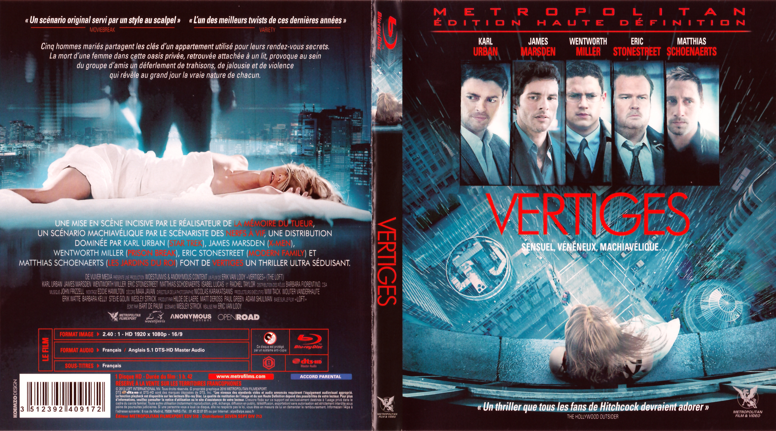 Jaquette DVD Vertiges (BLU-RAY)