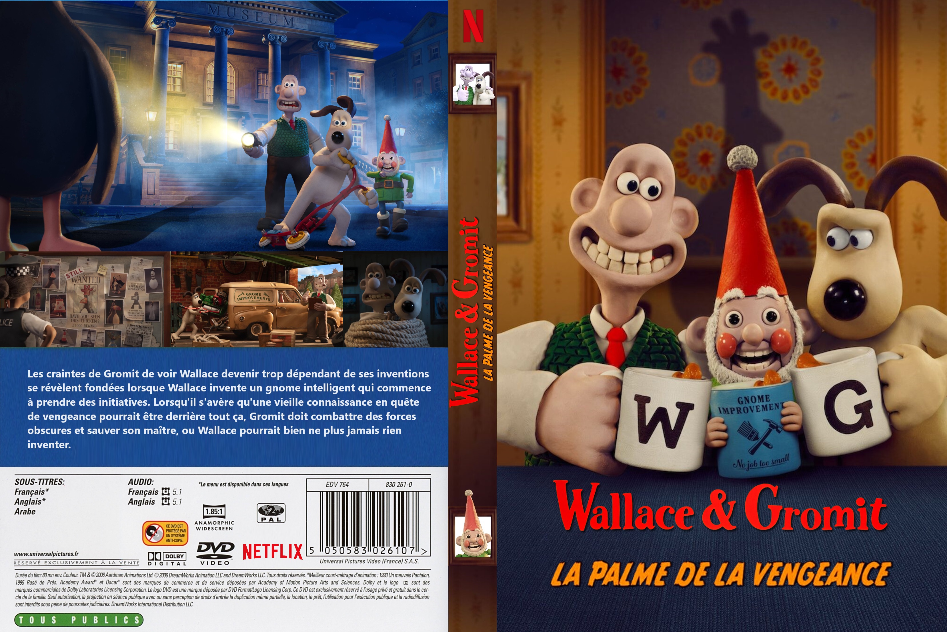 Jaquette DVD Wallace et Gromit La Palme de la Vengeance custom