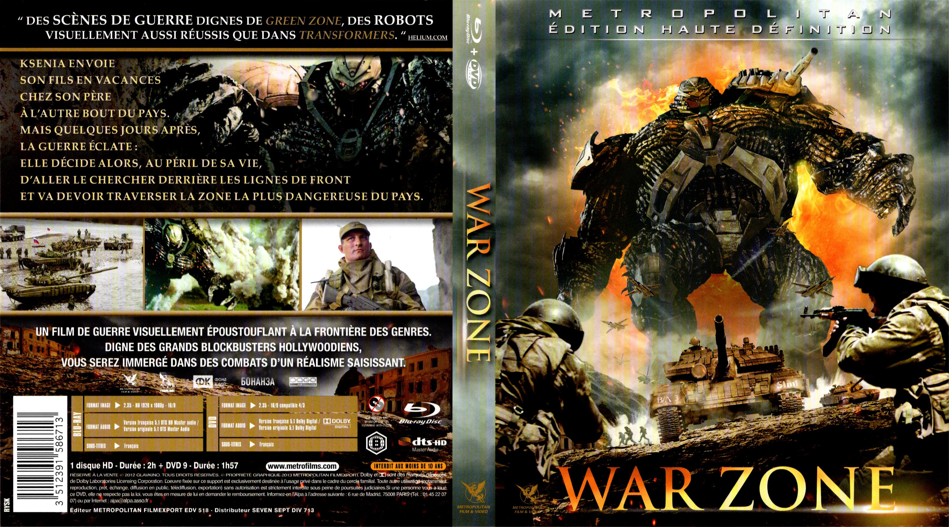 Jaquette DVD War Zone 2012 (BLU-RAY)