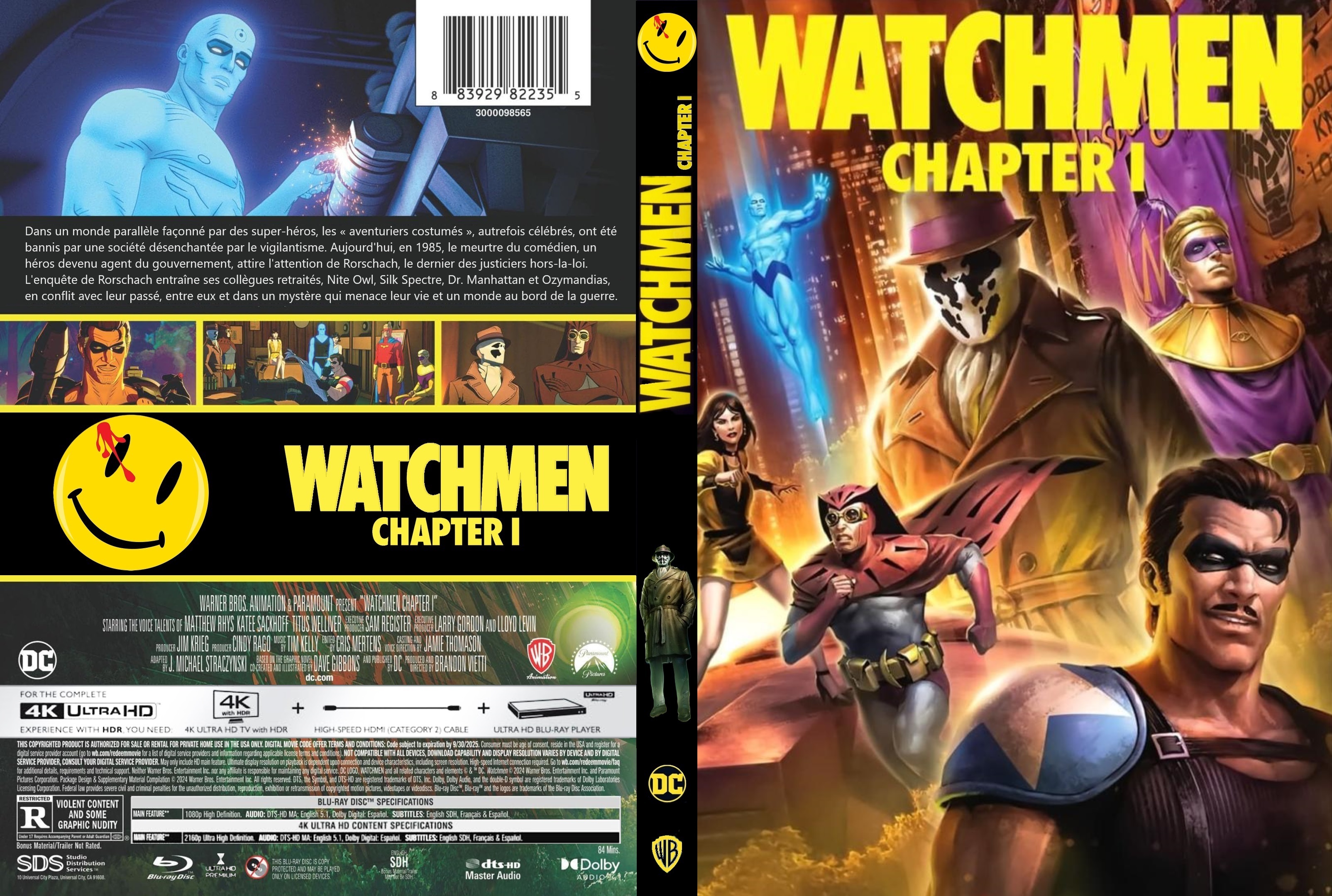 Jaquette DVD Watchmen Chapter I custom v2