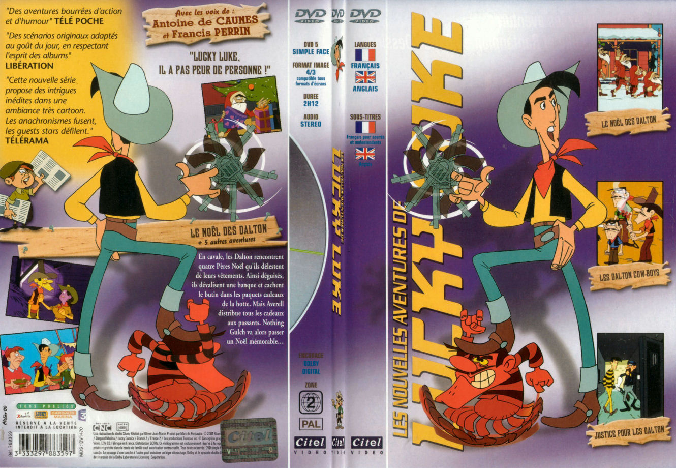 Jaquette DVD Lucky Luke - Le noel des Dalton - SLIM