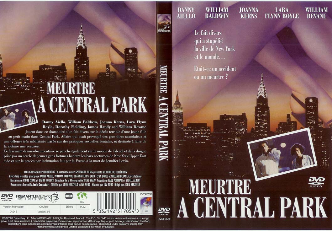 Jaquette DVD Meurtre  central park
